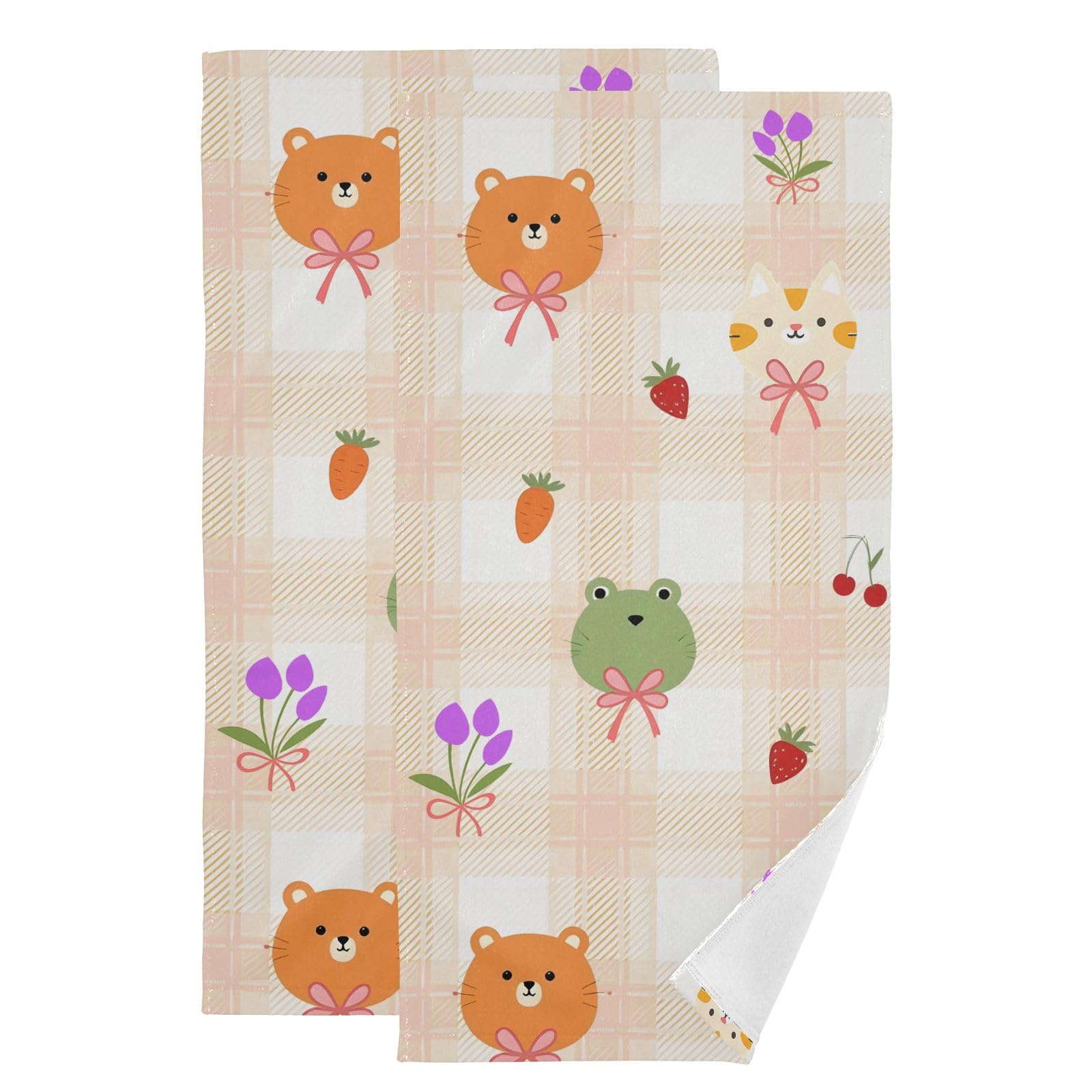 Toallas de mano para baño y gimnasio de algodón decorativas con dibujos animados