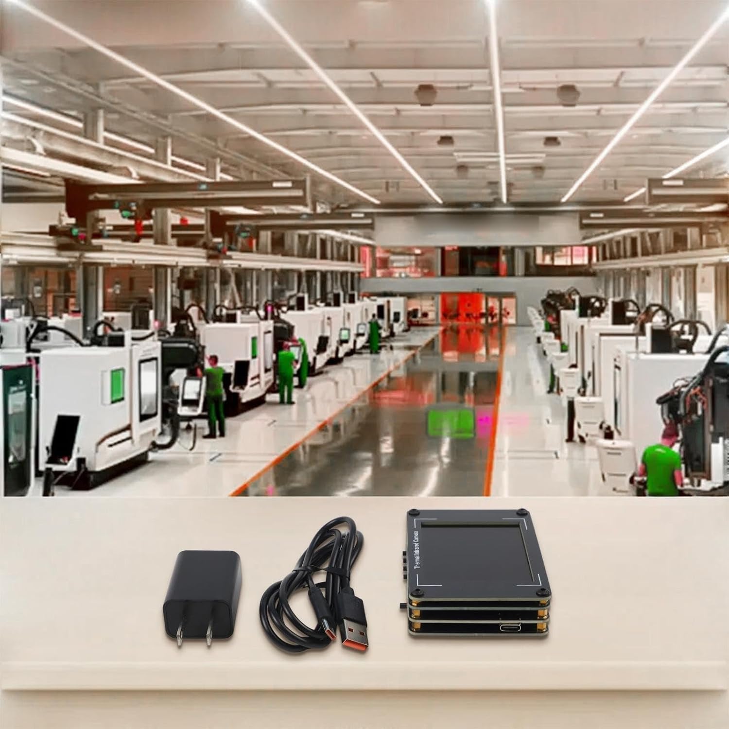 3.2" LCD Thermal Imager Camera for MLX90640 Sensor, 40-300°C Infrared Thermometer,USB-C Rechargeable Handheld Heat Detector for Industrial HVAC and Electrical Inspection