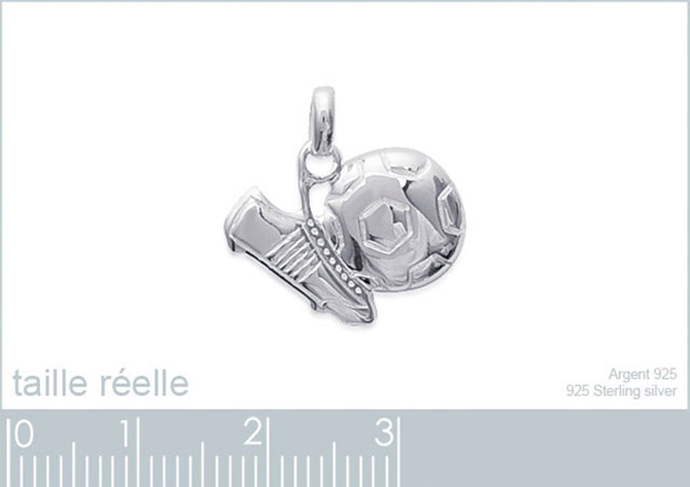 Pendentif Football en Argent 925 - Neuf