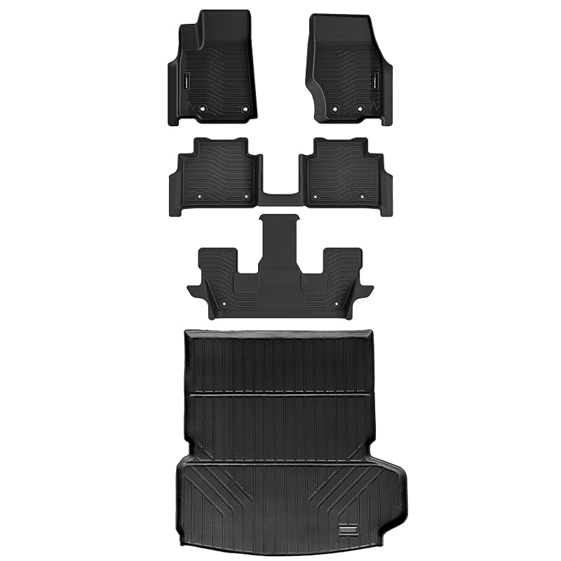 Kit de tapetes automotivos para Jeep Grand Cherokee L 6 lugares 2021–2026 AUXKO, piso, porta-malas e encosto traseiro, 5 peças