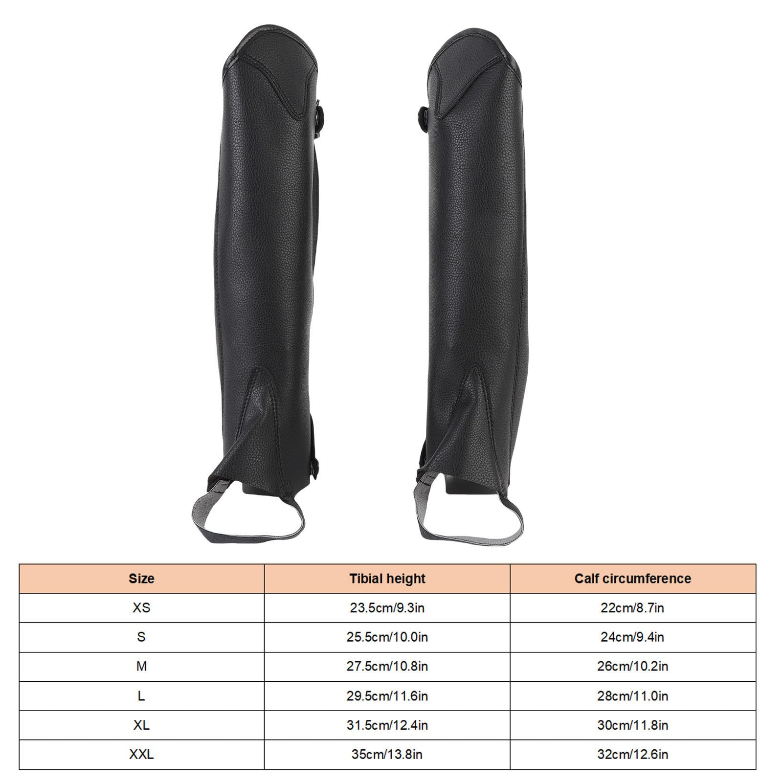 Diyeeni Halbchaps mit Mikrofaser Beinschutz für Reitsport