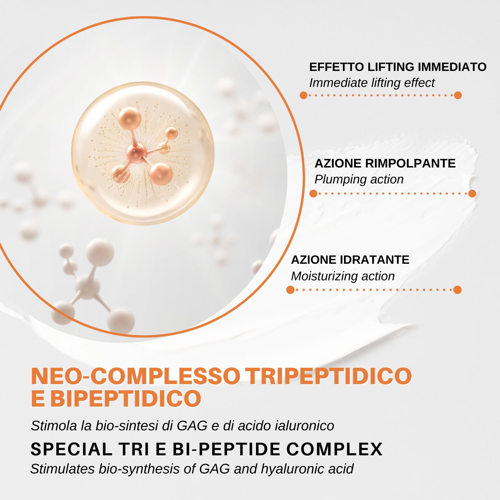 Rebel Antiage Pro Crema Viso Antirughe Assorbimento Immediato | Crema Antirughe e Antietà Giorno e Notte| Trattamento Rughe Intensivo | Con Peptidi e Licopene | 50 ml