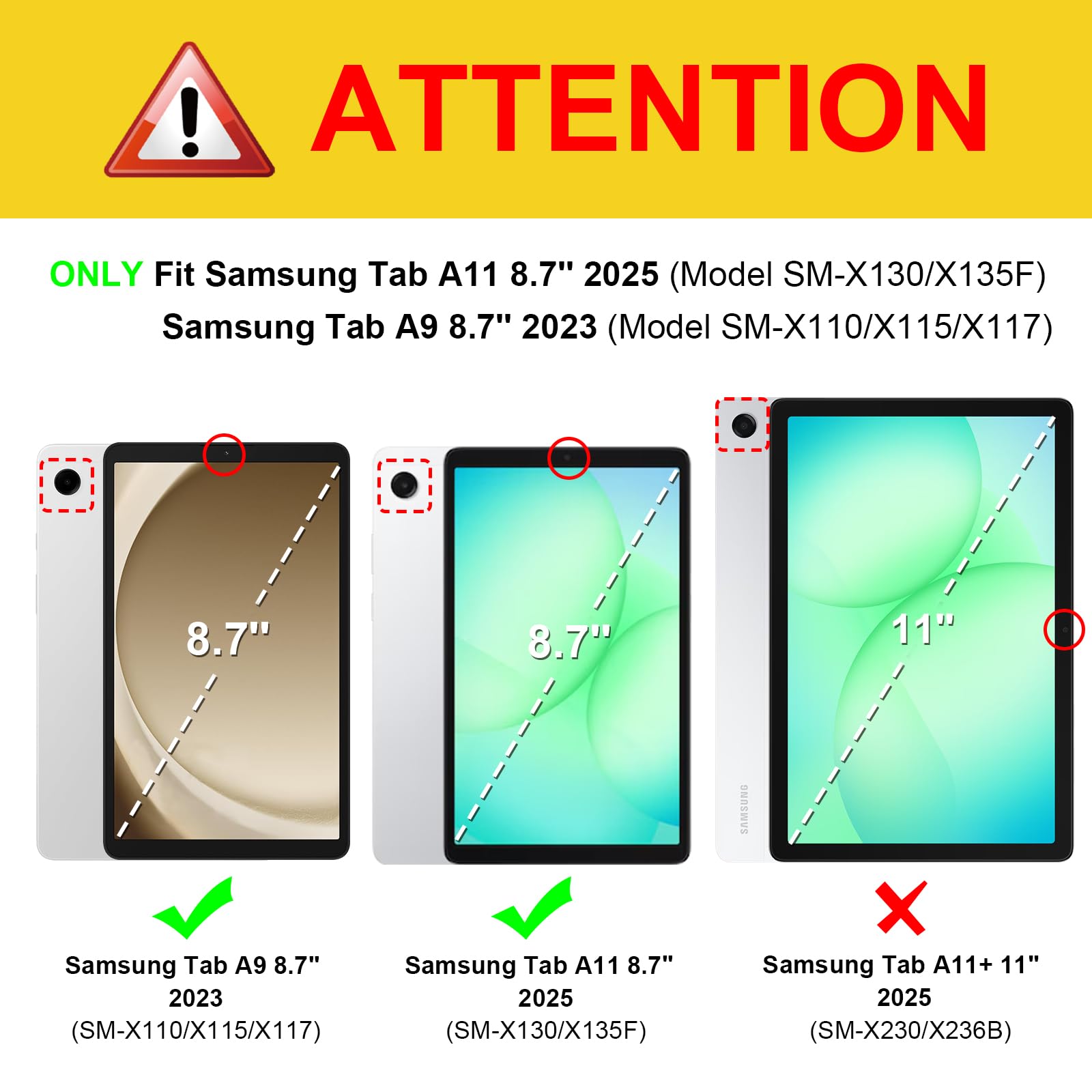 Fintie Hülle für Samsung Galaxy Tab A11 8,7" 2025/ Tab A9 8.7 Zoll Tablet, Ultra Dünn Schutzhülle mit Transparenter Rückseite, Dunkelblau - 2