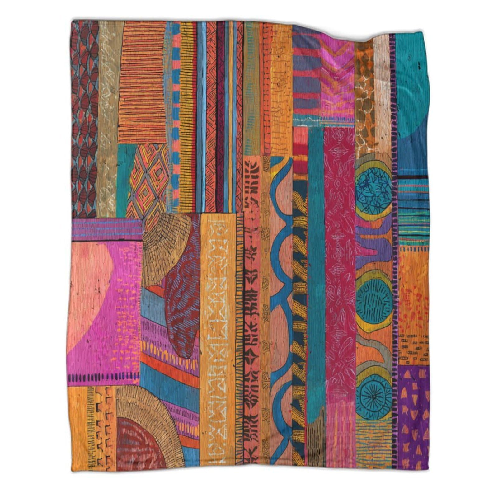 kaiyun Colorful Tribal Prints Super Soft Blanket | Throws | Fluffy And Comfortable Travel Cover,60x80inch(150x200cm)