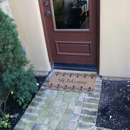 Miniatura 5 de Rubber-Cal 10-106-061 - Felpudo de piña tropical, 18 x 30 pulgadas, color marrón