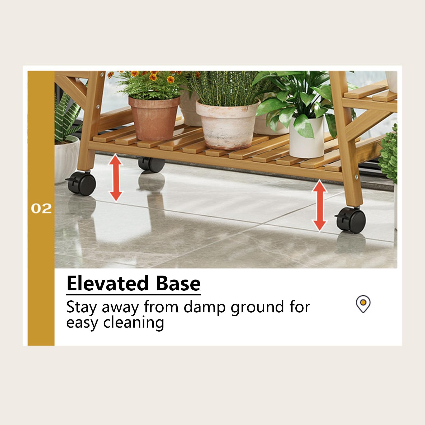 Scaffale per piante, 7 ripiani, per interni ed esterni, per angoli, balconi, giardini, terrazze