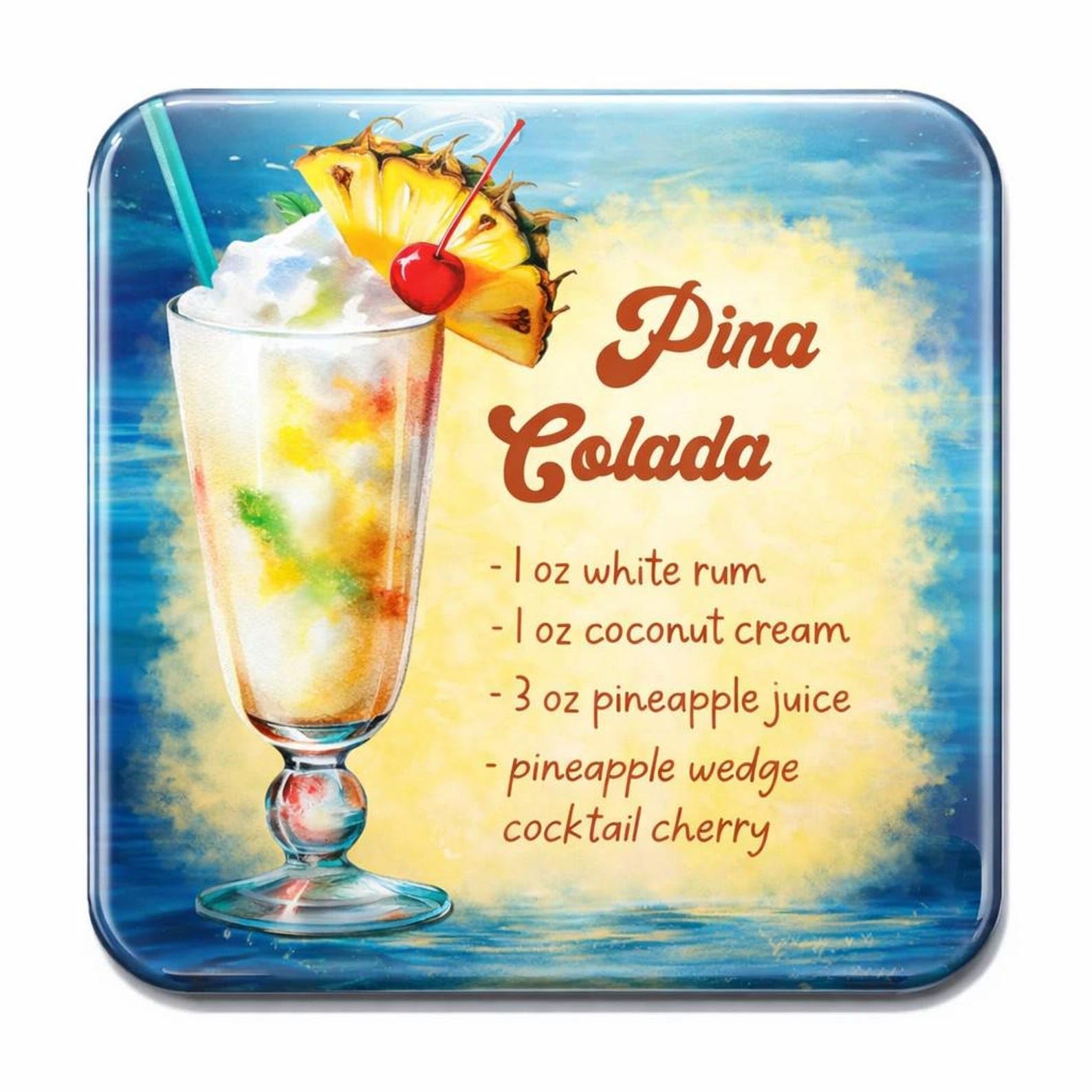 Half a Donkey Pina Colada Recipe Coaster