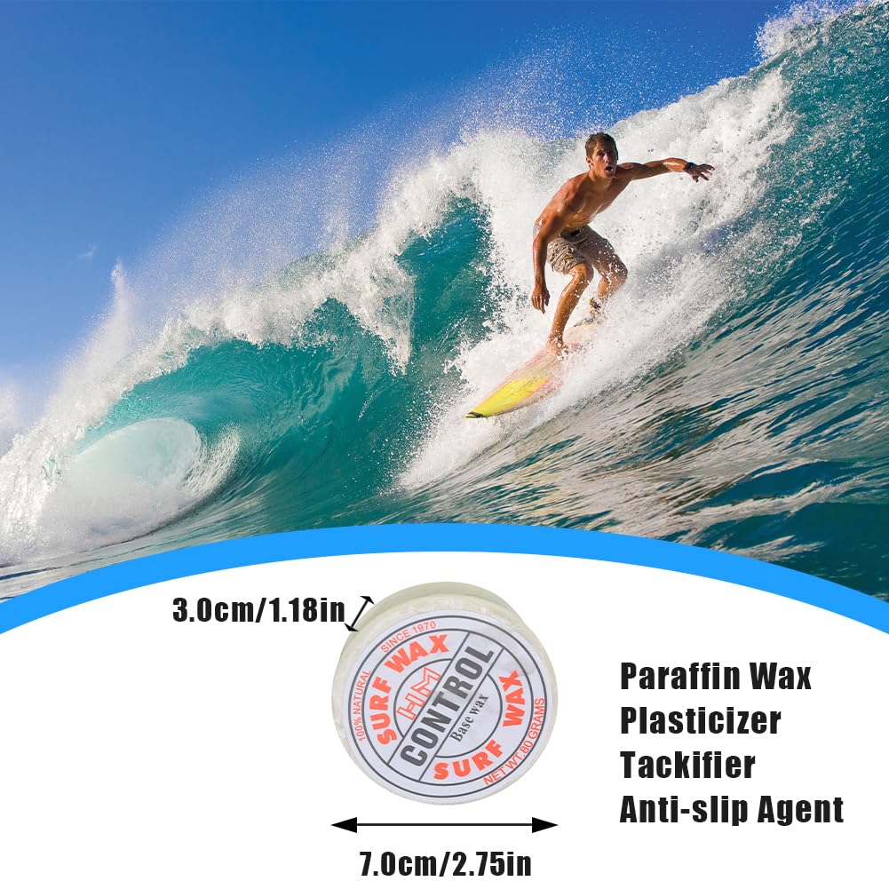 Cera de Surf Antideslizante Tiiyee para Tablas de Surf Base de Monopatín Accesorios Universales (Blanco)