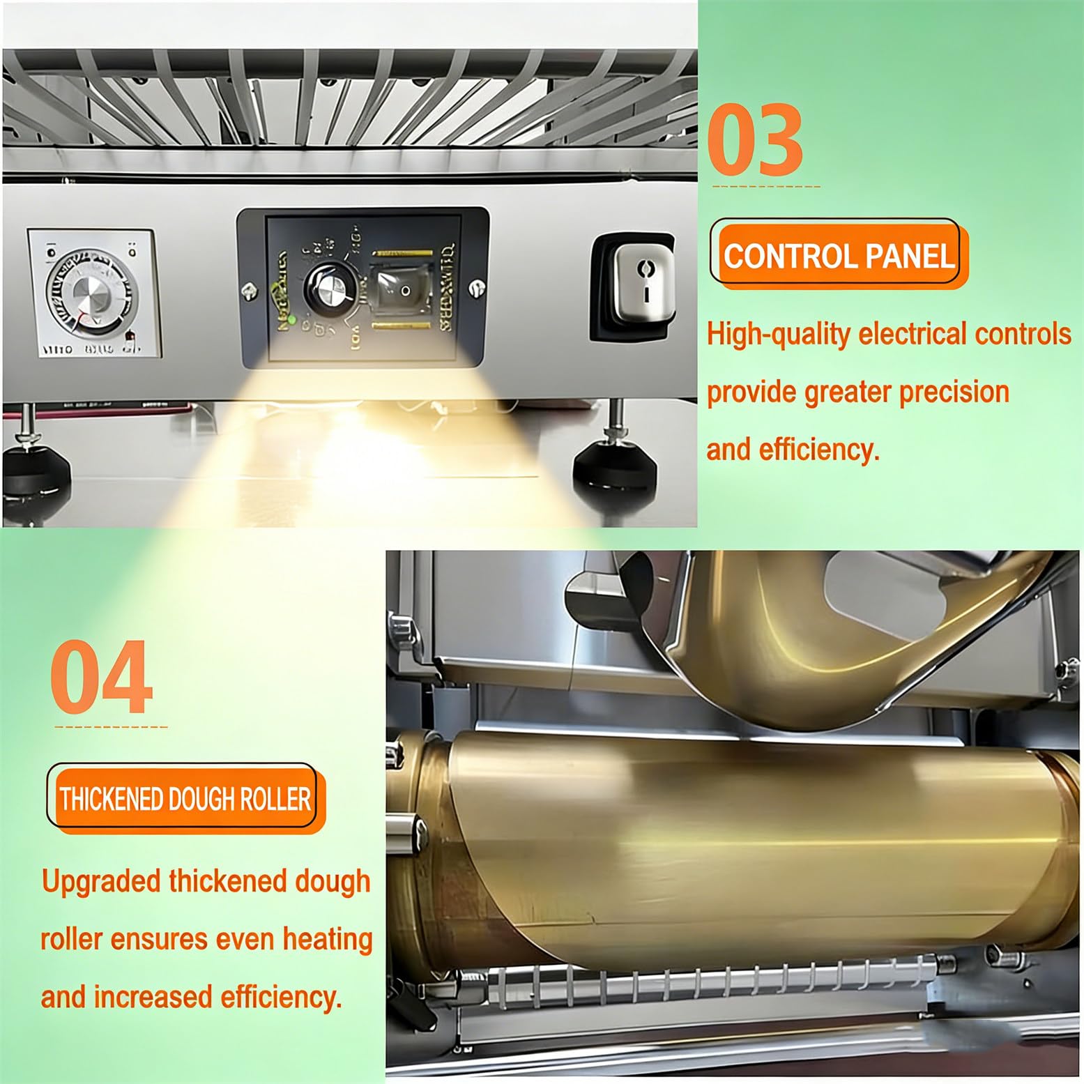 Macchina Automatica per la Preparazione di croste di Torte, Macchina per crêpe elettrica da 2200 W con velocità Regolabile (0-200 °C), per Torte Mille crêpe da 6/8 Pollici 6in