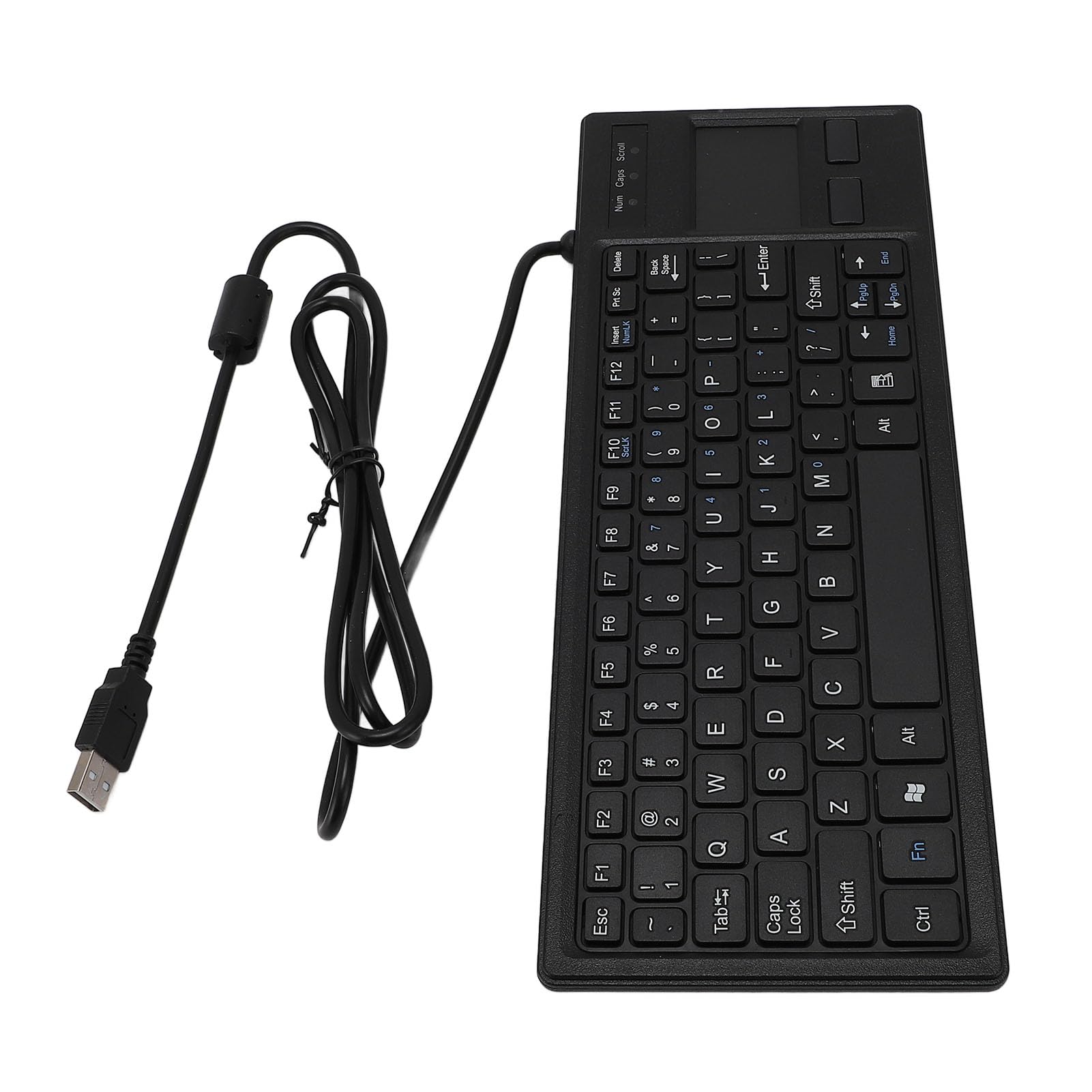 Jectse Tastiera Touch Cablata, Tastiera Industriale Integrata Resistente All'acqua con Touchpad per PC Laptop, Resistente Alla Polvere e All'acqua IP68, Plug and Play