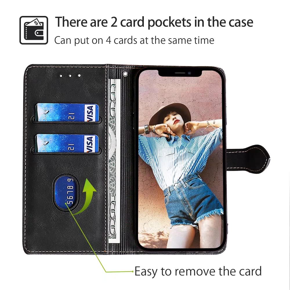 Cover GOKEN Per Huawei P60/P60 Pro - Portafoglio In Pelle Rossa Con Slot E Cavalletto