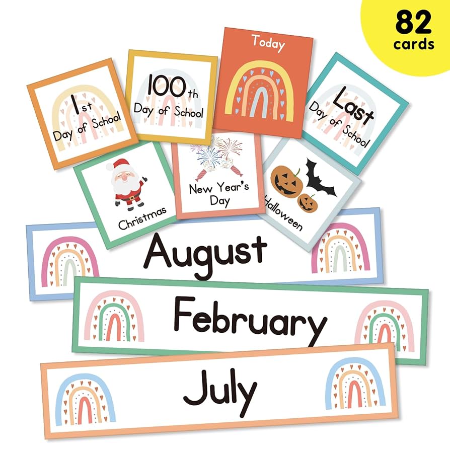 amazon-com-eamay-rainbow-colorful-calendar-pocket-chart-for-kids-preschool-kindergarten-classroom-elementary-must-haves-classroom-decorations-decor-homeschool-teacher-supplies-back-to-school-supplies-office-products for Free Printable Months Of The Year Cards Amazon.com: Eamay Rainbow Colorful Calendar Pocket Chart for Kids,Preschool Kindergarten Classroom Elementary Must Haves,Classroom Decorations Decor,Homeschool Teacher Supplies,Back to School Supplies : Office Products for Free Printable Months Of The Year Cards