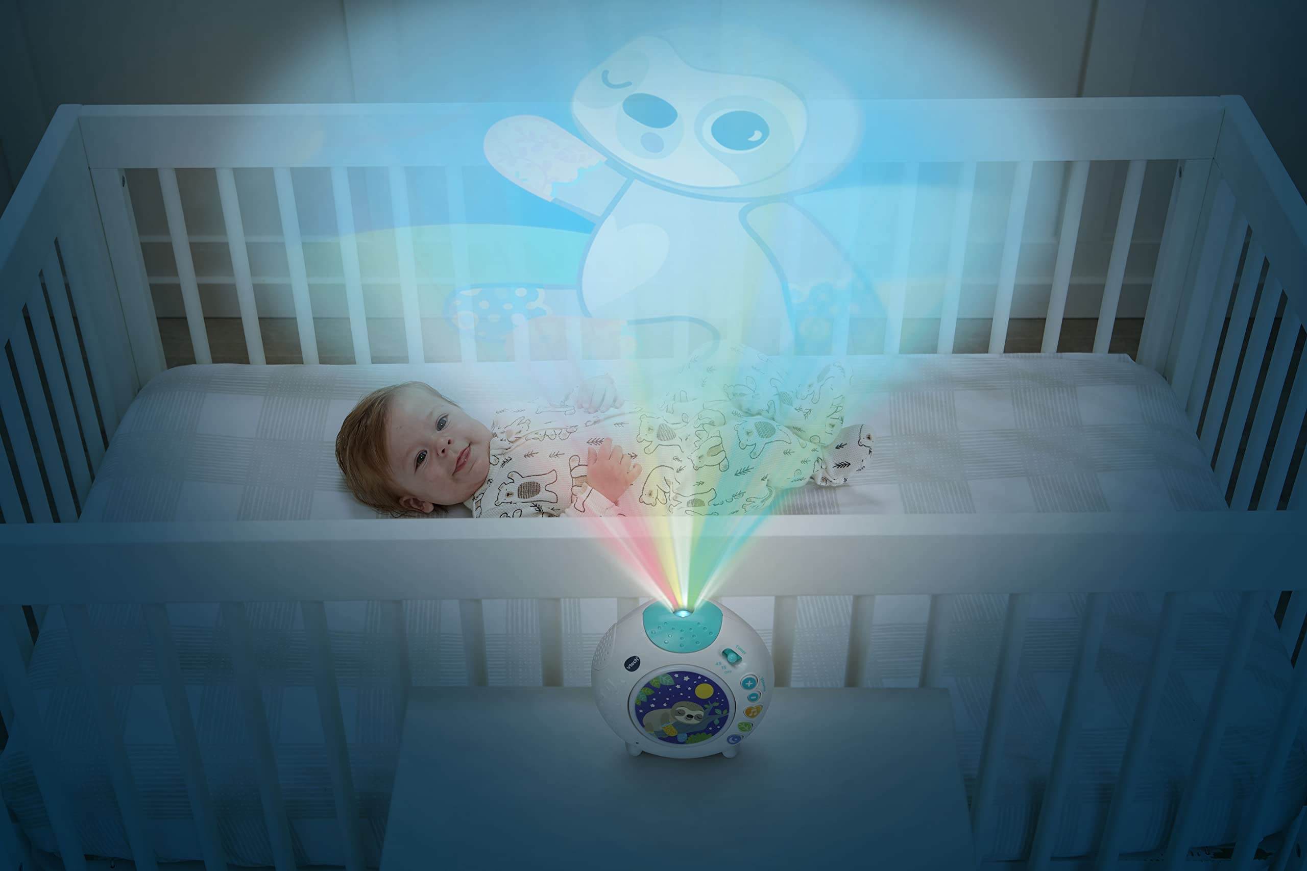 VTech Soothing Slumbers Sloth Projector - Cry-Activated Night Light & Sound Machine