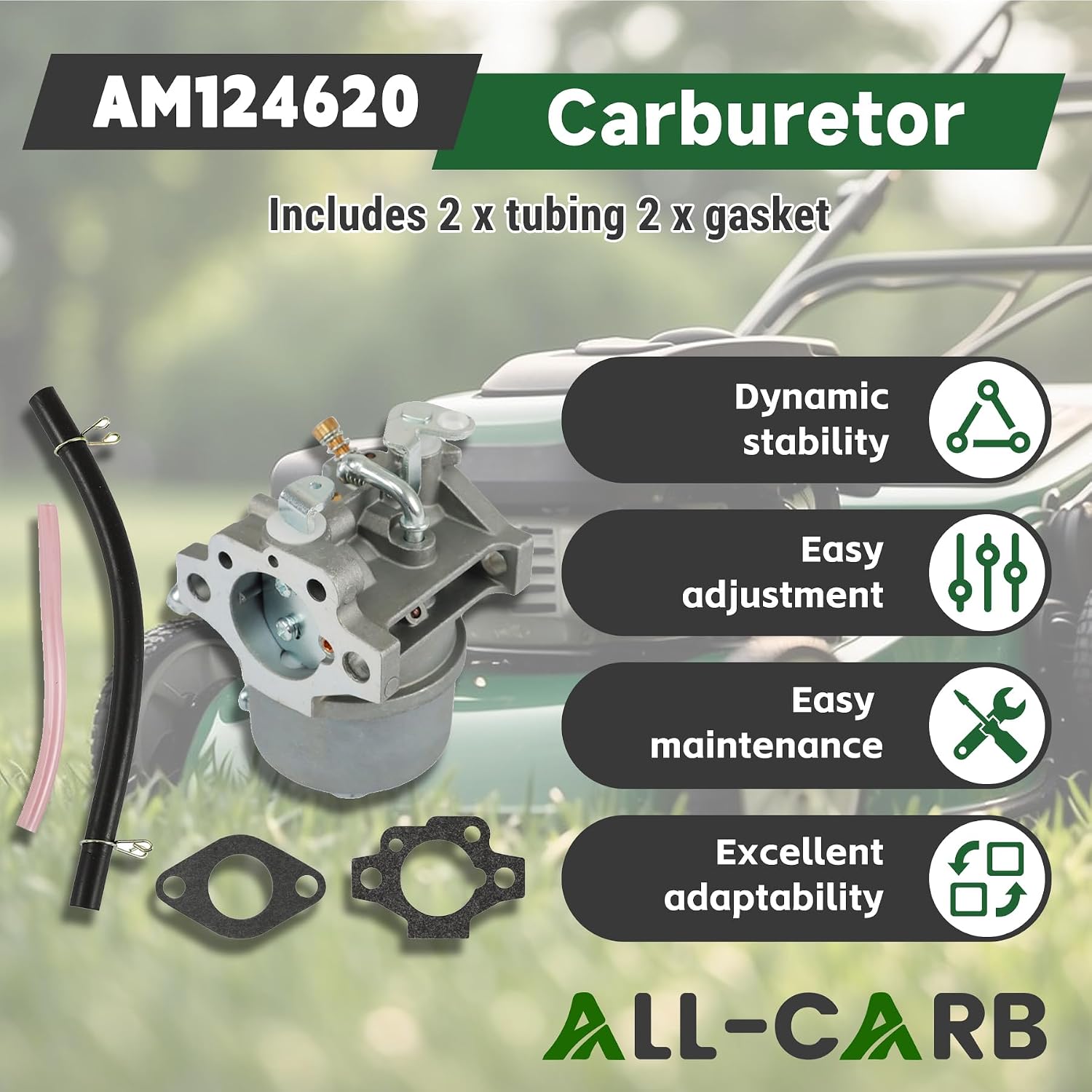 15003-2364 Carburetor 15001-2962 Replacement for Kawasaki FC150V Replacement for John Deere JX75 JE7514SB 14SE AM121151 AM124620