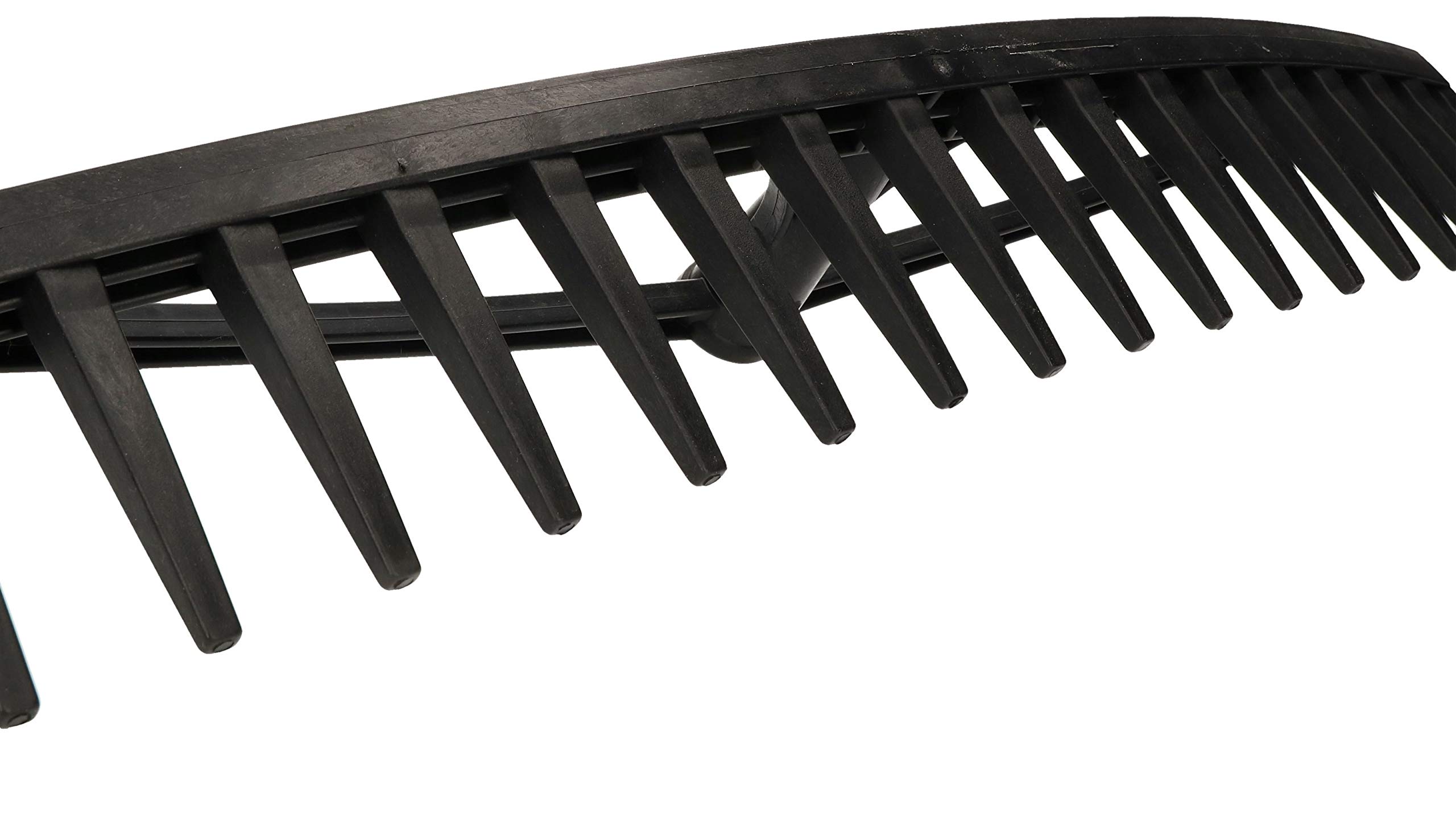 KOTARBAU® Rastrello per Foglie - Rastrello Giardino - Plastica - 61 cm - Nero - 18 Denti - per Erba Fieno - Senza Manico - Leggero Resistente