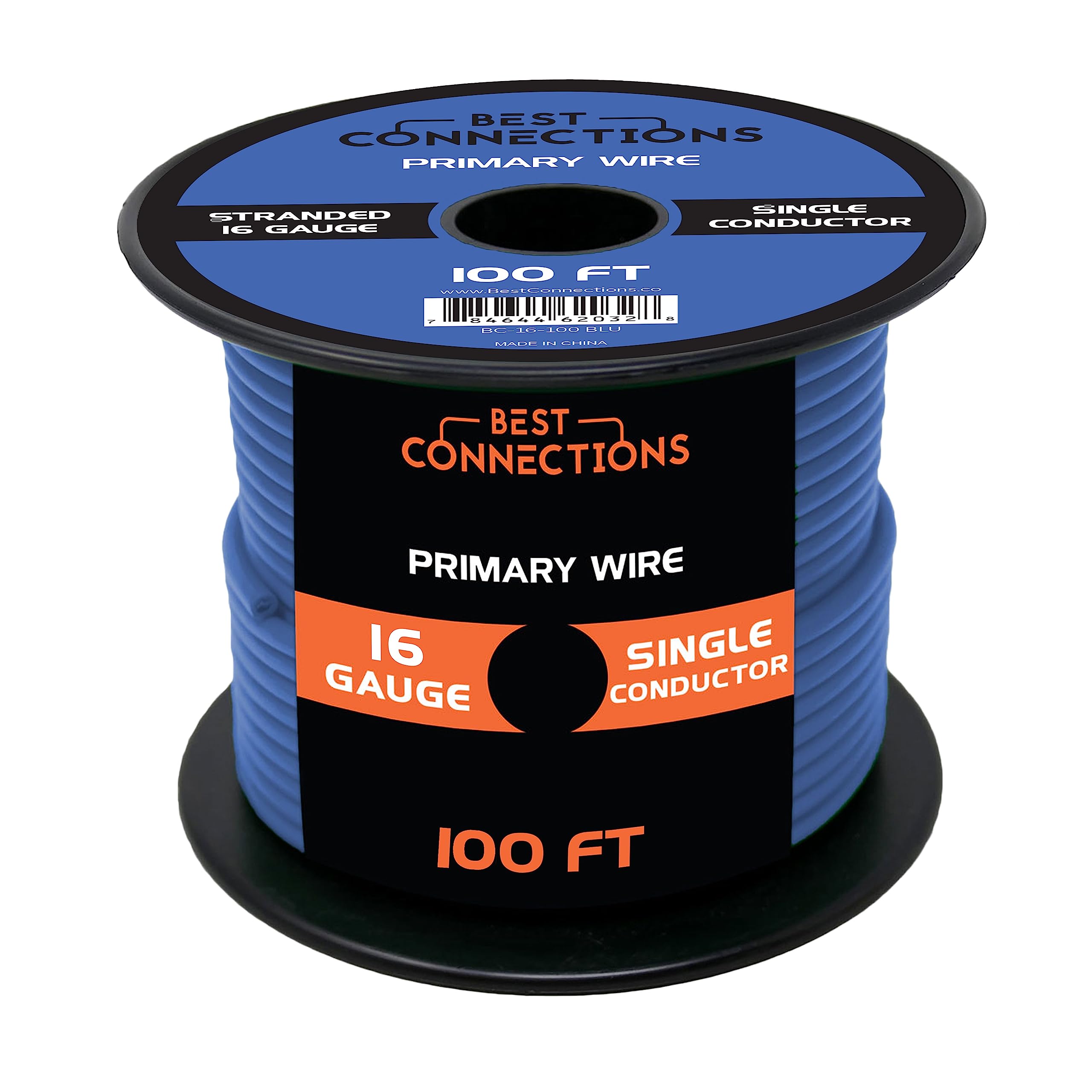 BEST CONNECTIONS Automotive Primary Wire - 100ft (Various Color Options) | Ideal for Trailer, Speaker, and Lighting Circuits | Durable Primary/Remote,