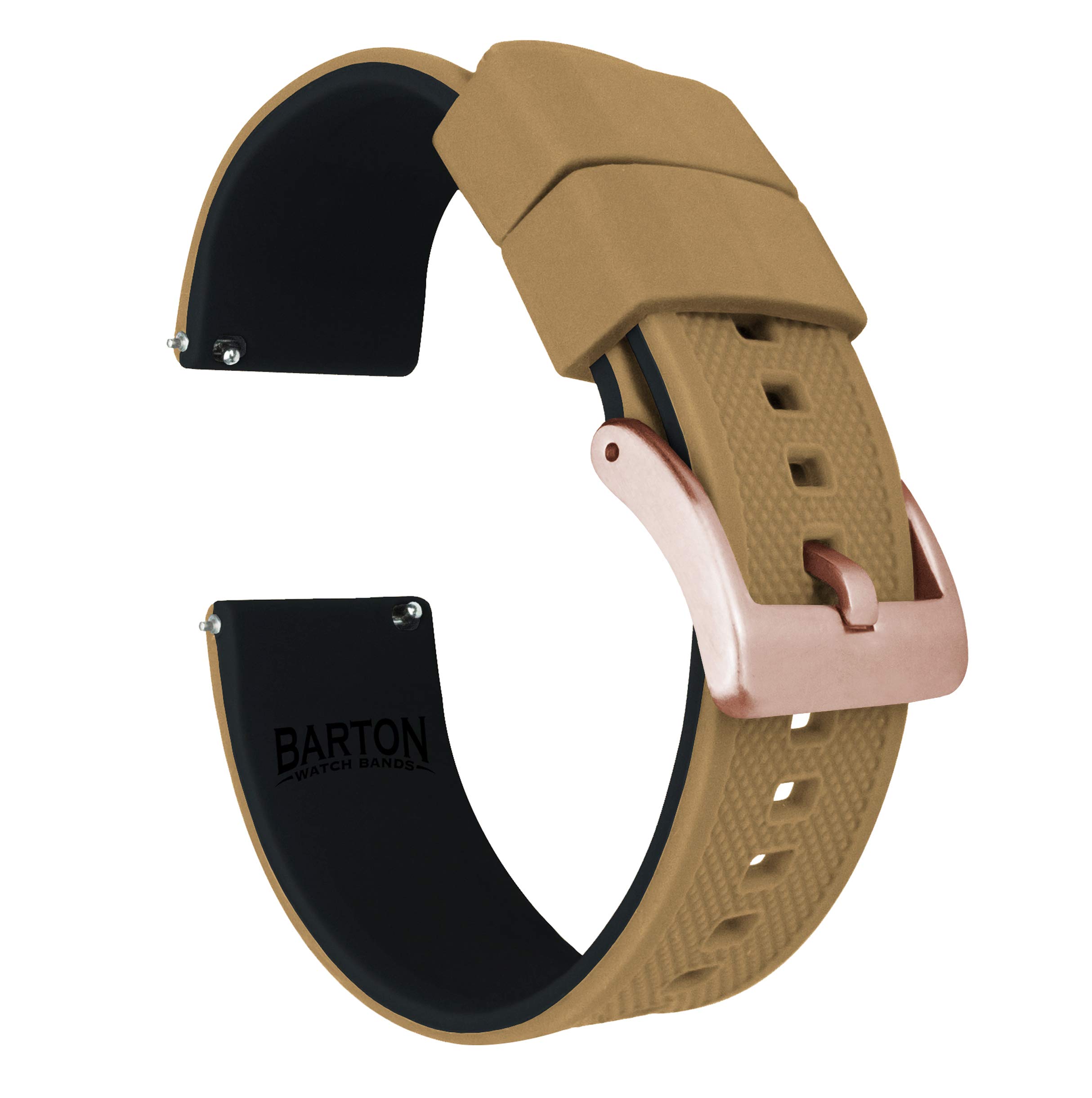BARTON Elite Silicone Watch Bands - Gold Buckle Quick Release
