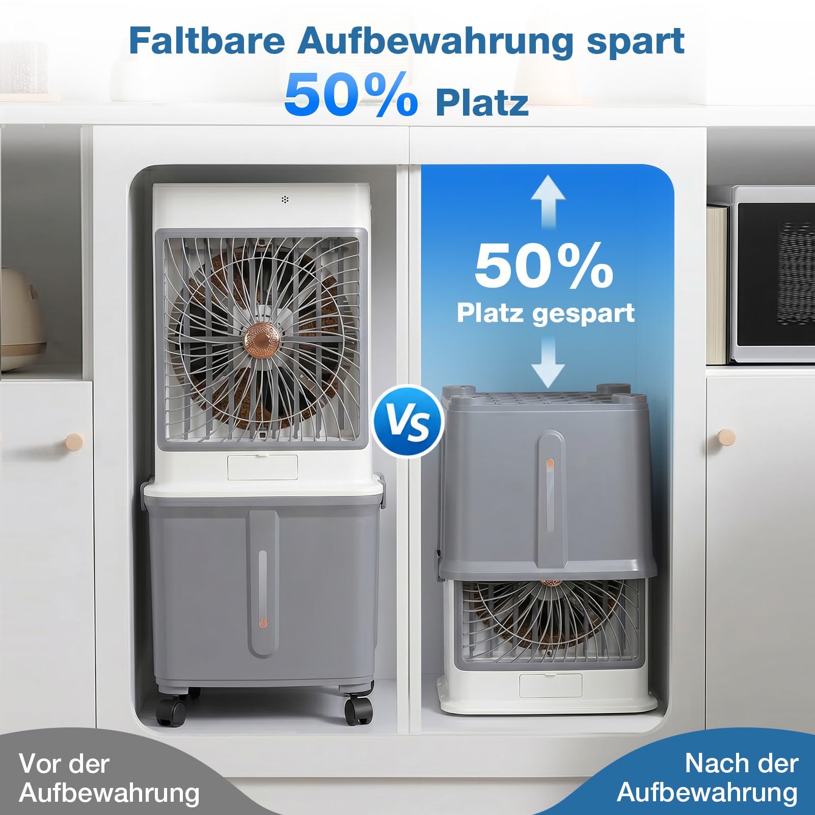 Luftkühler mit Wasserkühlung, 35L Wassertank und Fernbedienung | Mobile Klimaanlage ohne Abluftschlauch, 120° Oszillation Timer 3 Stufen 70W Verdunstungskühler für Wohnung Raum Wohnzimmer