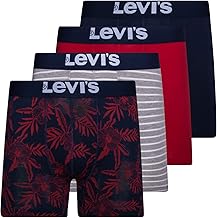 Levi's Boxer Briefs para Hombres, Ropa Interior Elástica Transpirable 4 Unidades