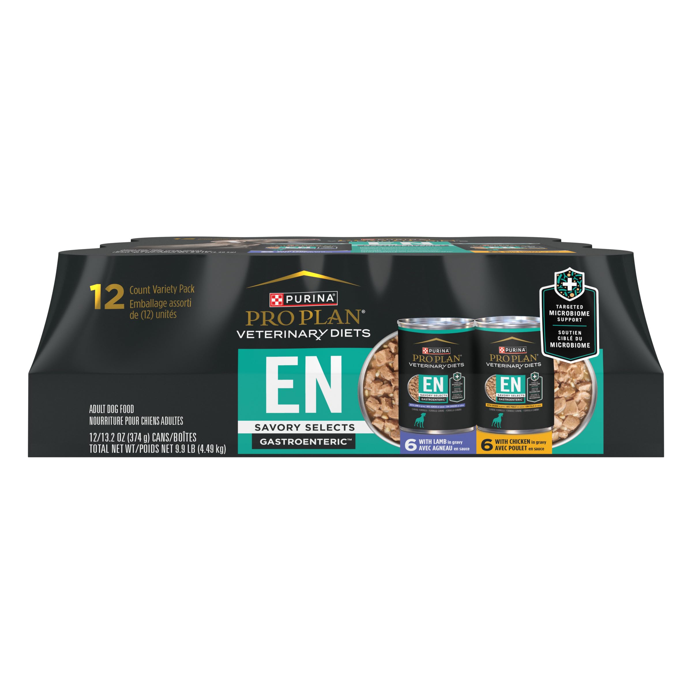 Purina EN Savory Selects Gastroenteric with Chicken and with Lamb in Gravy Gastrointestinal Dog Food Variety Pack - (12) 13.2 oz. Cans