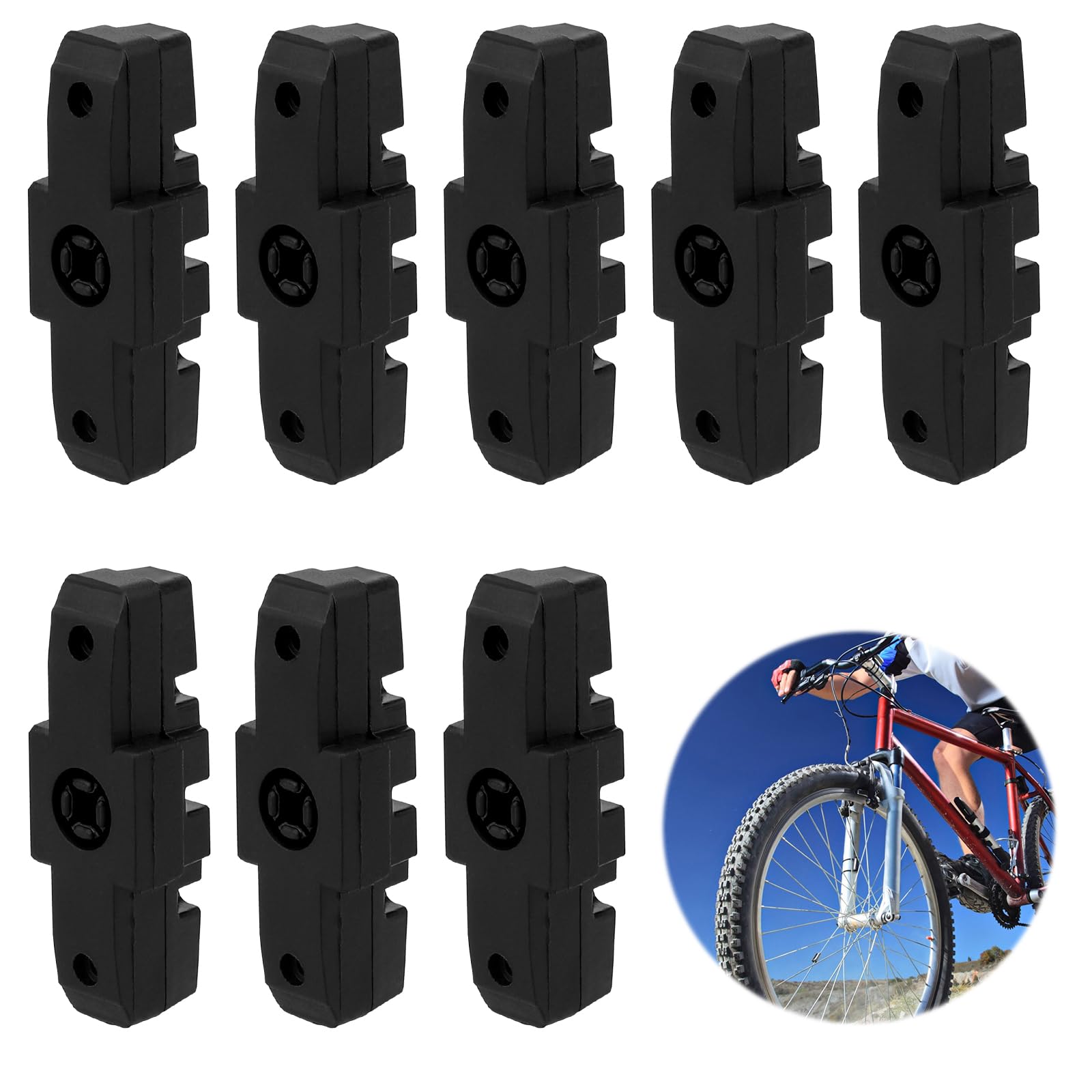 Bremsbeläge, 8 Stück Bremsbeläge Fahrrad Für Magura HS11 HS22 HS24 HS33 HS66 Hohe Bremsleistung 4 Paar Schwarz Fahrrad Geräuscharme Bremsbelag für Fydraulische Felgenbremse