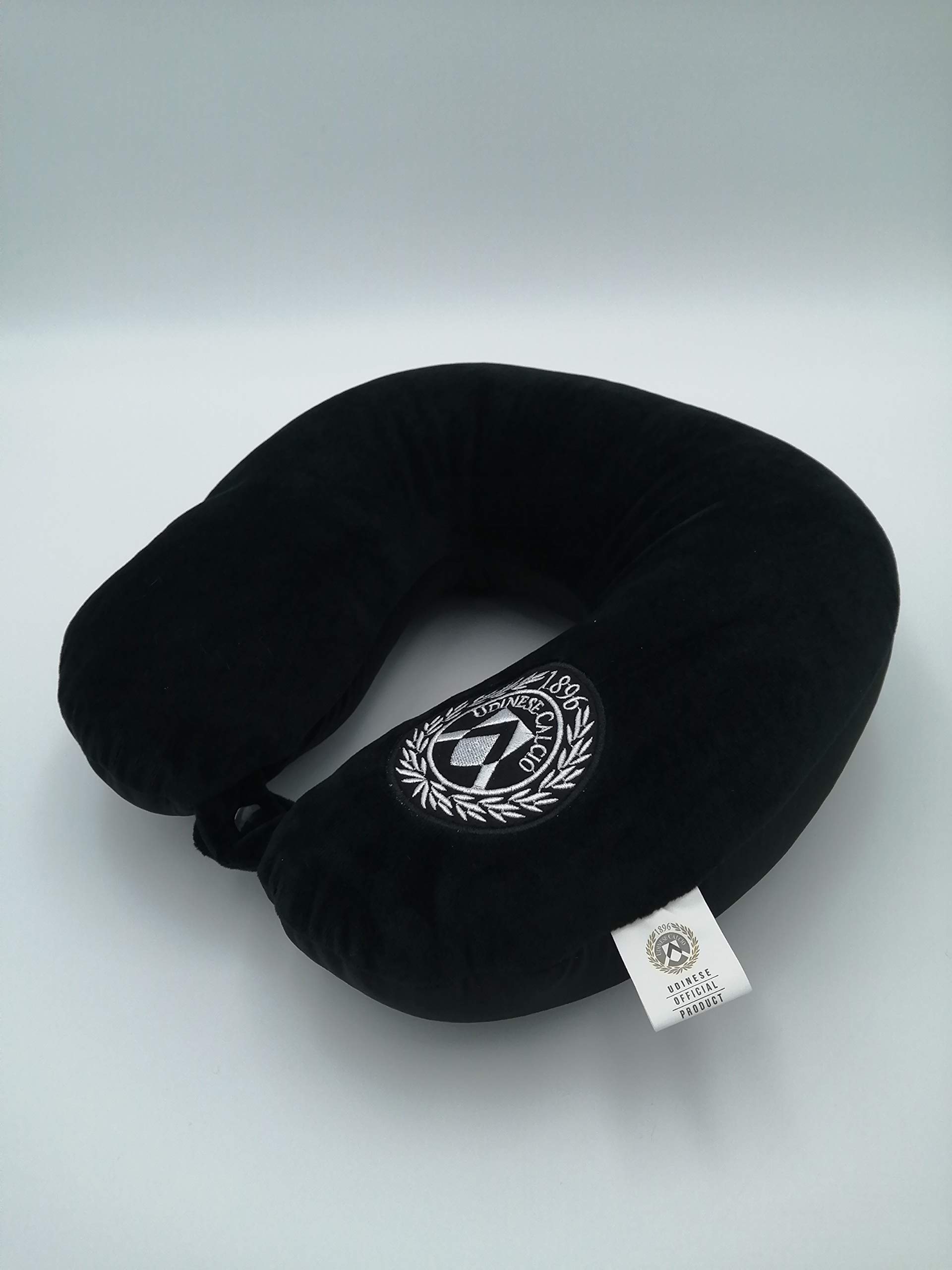 Only4fan S.r.l. Udinese Calcio 1896 Prodotto Ufficiale Cuscino da Viaggio/TV, Nessun Genere, Nero, taglia unica