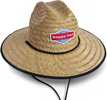 Happy Dad Straw Hat Natural