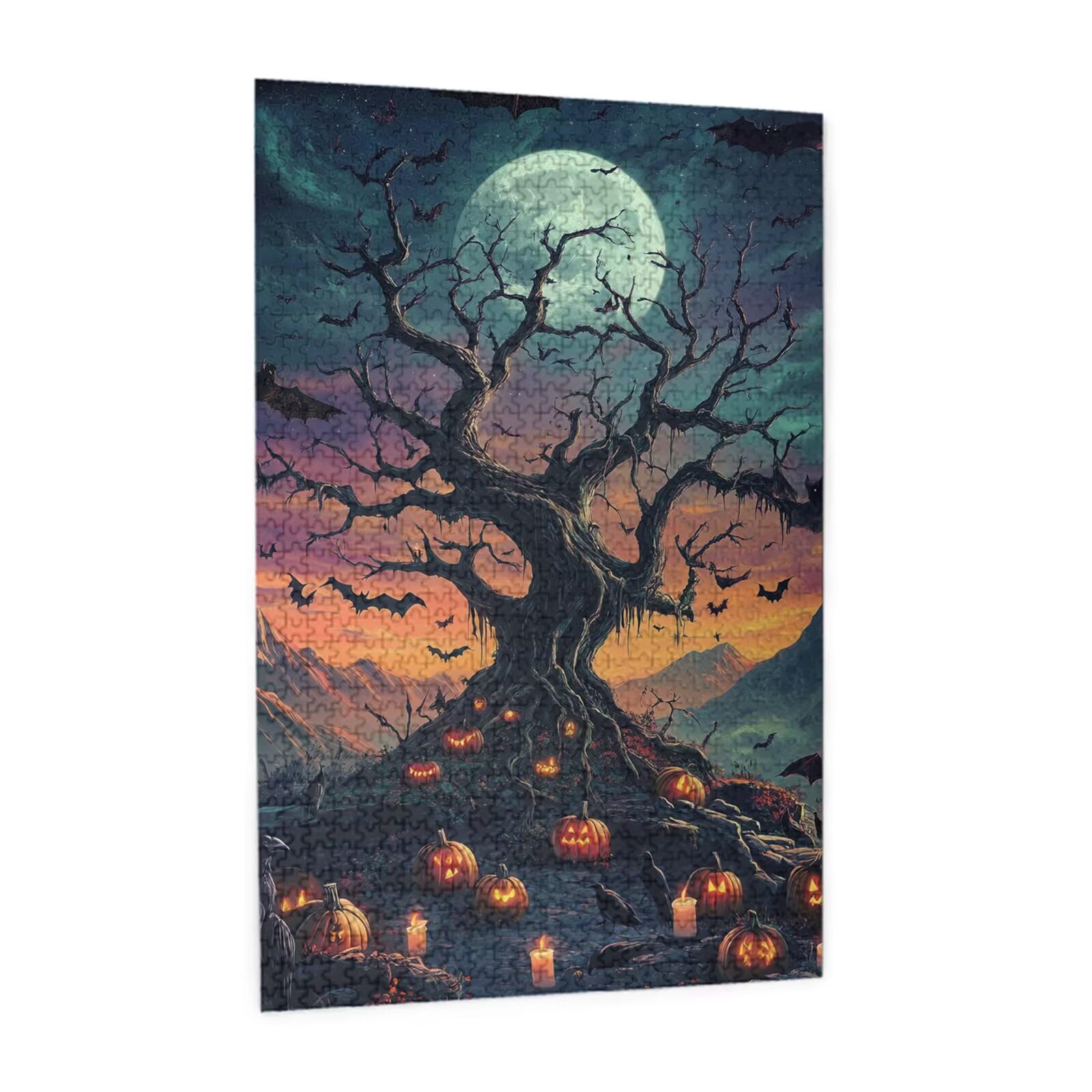 Puzzle Víspera de Todos los Santos Puzzle 1500 Piezas,Paisaje Rompecabezas Desafiante,Puzzles Adultos,Alta Definición Colorido Puzzles Madera con Caja de Regalo,Home Decoration,Regalo Mujer,p1215t