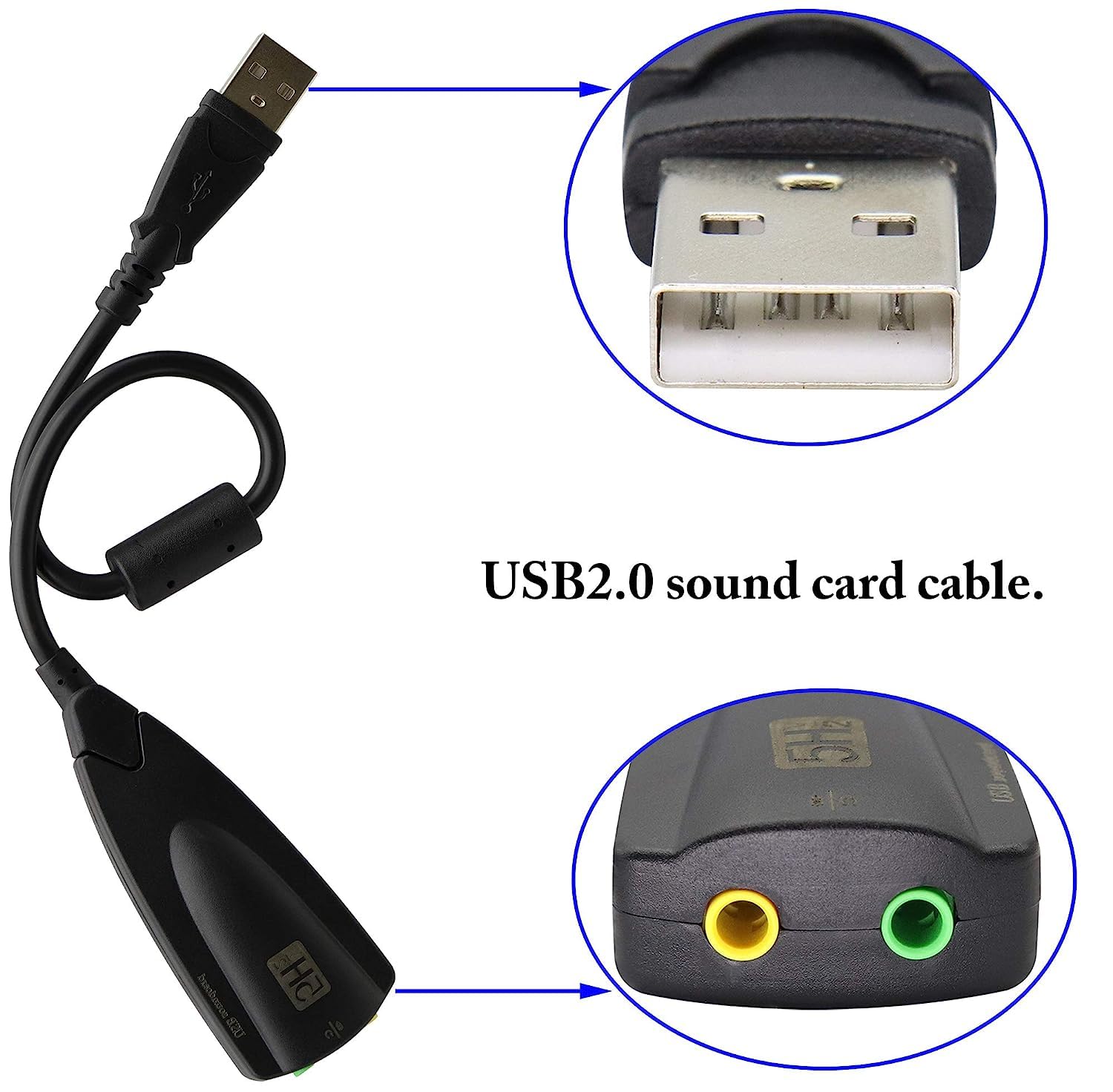 Plan4buy 5hv2 Usb Channel Surround Sound Card Black