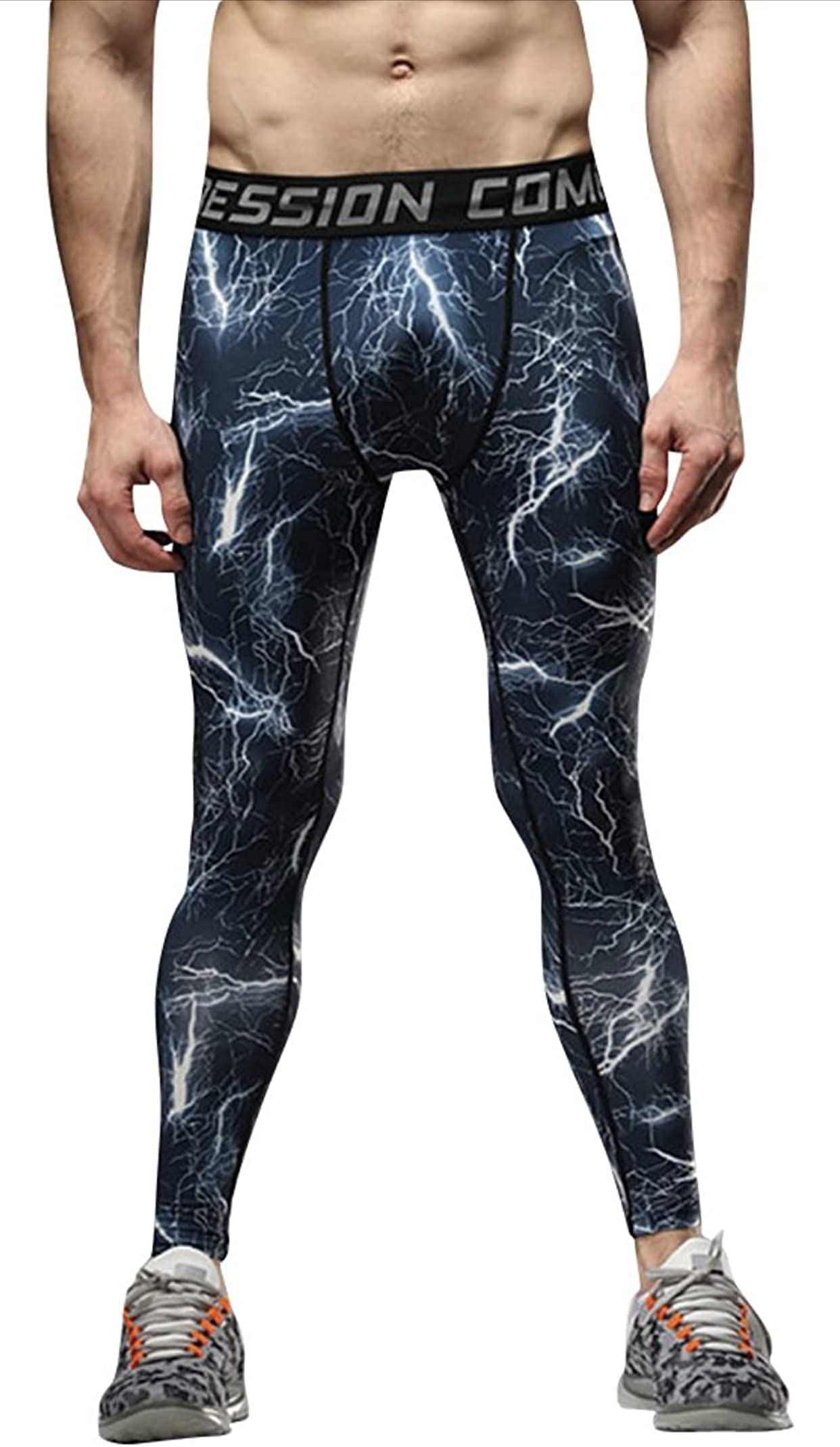 Ducomi Van Leggings Uomo Compressione - Pantaloni Running e Yoga Elastici - Tight Fitness da Ragazzo - Abbigliamento Sportivo Leggero per Corsa, Palestra