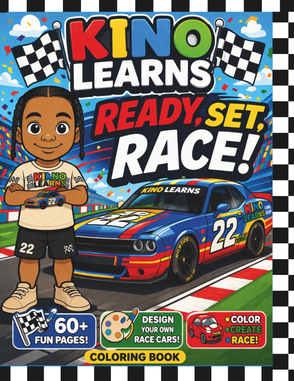 Kino Learns: Ready, Set, Race! (Coloring Book)