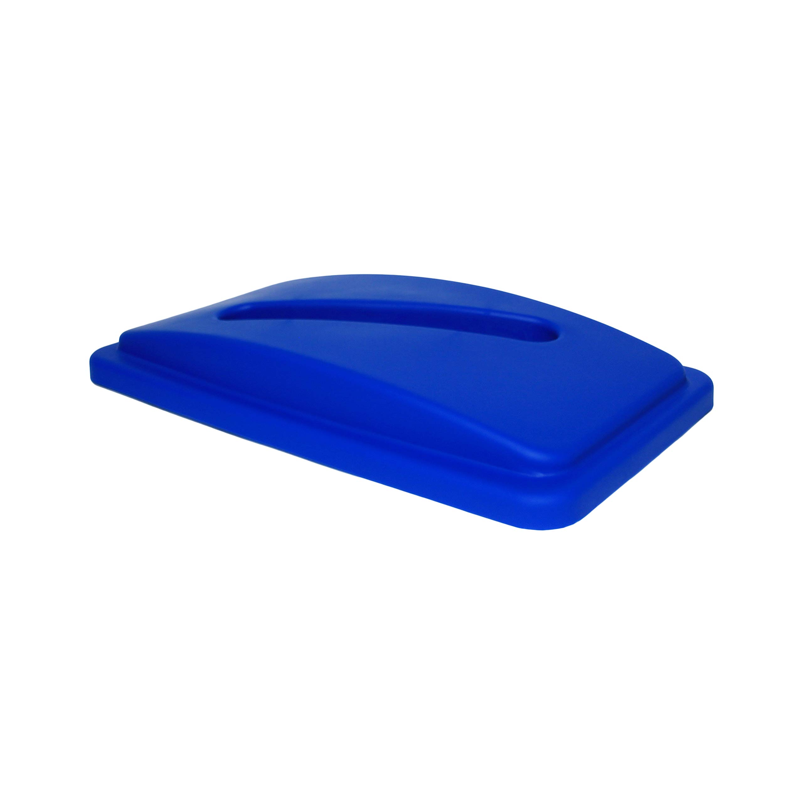 Recycling Container Lid Rectangular for Paper (1-Slot) by Thunder Group – Polyethylene (PE), Cobalt Blue, Model PLTC023RP