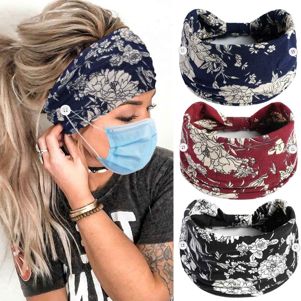 Opaska na głowę w stylu boho, szerokie, wiązane opaski do włosów, rozciągliwe opaski pielęgniarskie, damskie opaski na głowę, trening, oszczędzanie uszu, opaska do włosów, lampart, turban,
