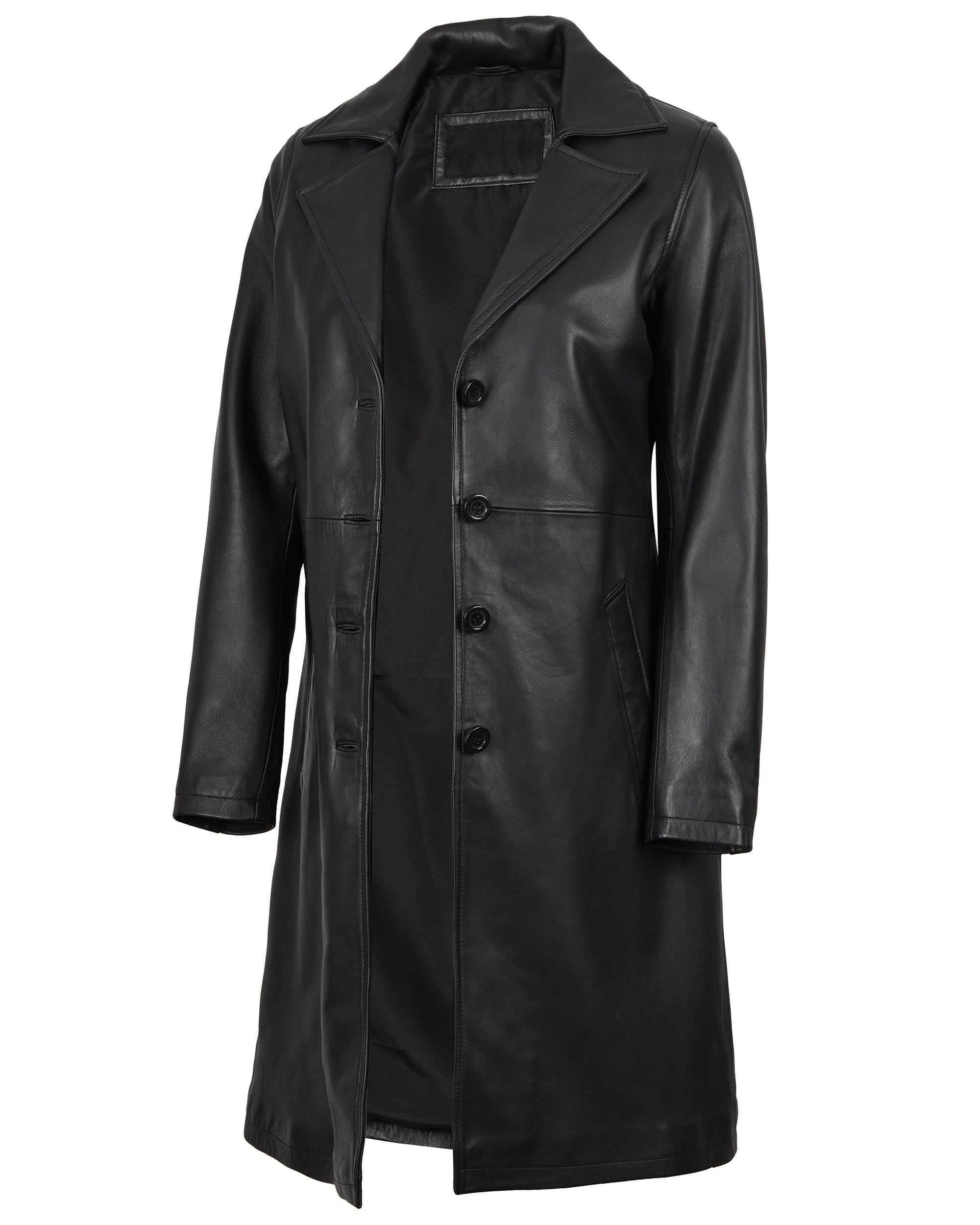 fjackets Stilvolle Lammfell-Automäntel für Damen – echte lange Lederjacke für Damen, lässiger Ledermantel