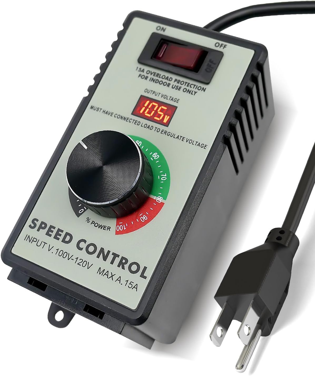 Variable Speed Controller, 120V 15 AMP AC Motor Speed Controller for ...