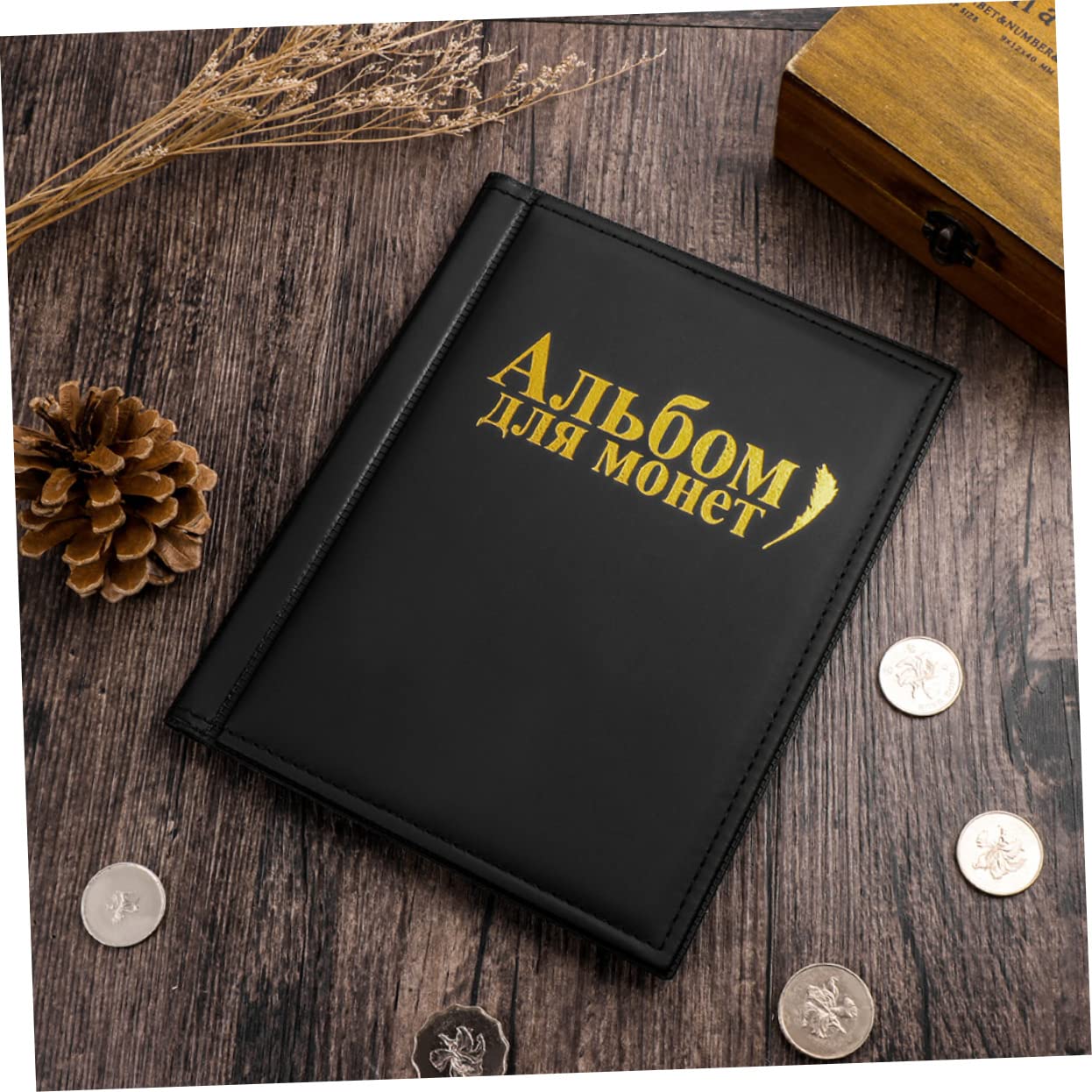 Ciieeo 2pezzi Album per Monete da Collezione Libro per Conservazione Monete Porta Trasparente Album Collezione Valuta Pratico