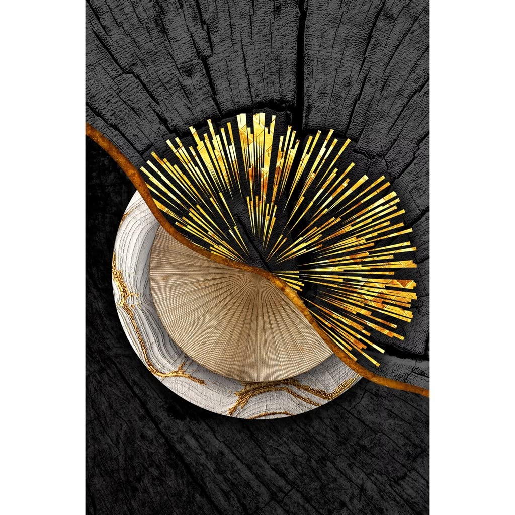Art arbre doré sur toile abstraite haut de gamme pour aménagement intérieur chic
