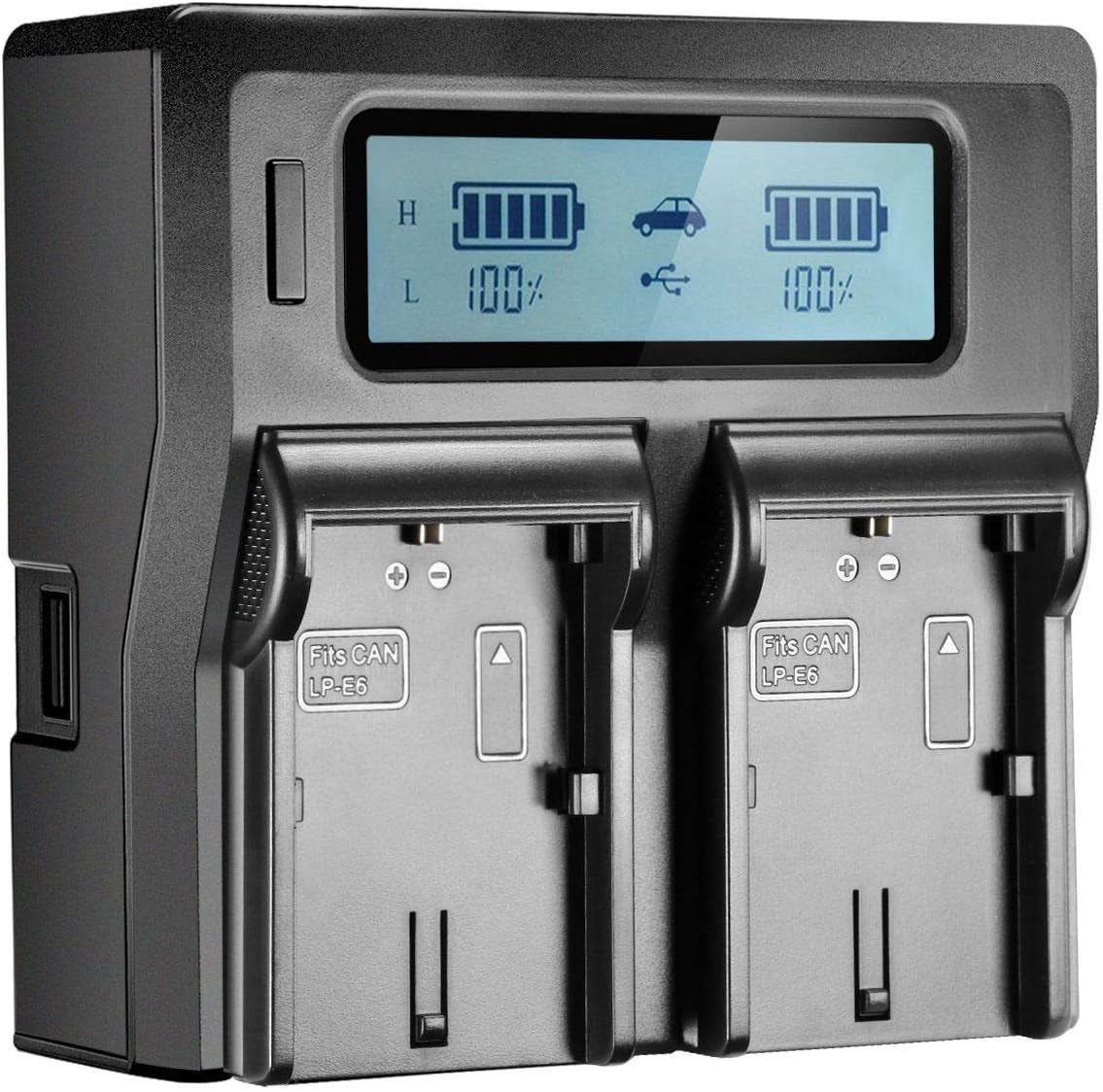 LCD Dual Channel Charger for Canon EOS R5 5D Mark II III Ⅳ 90D 80D 70D 60D 7D 7DII 6D 6DII LP-E6N LP-E6