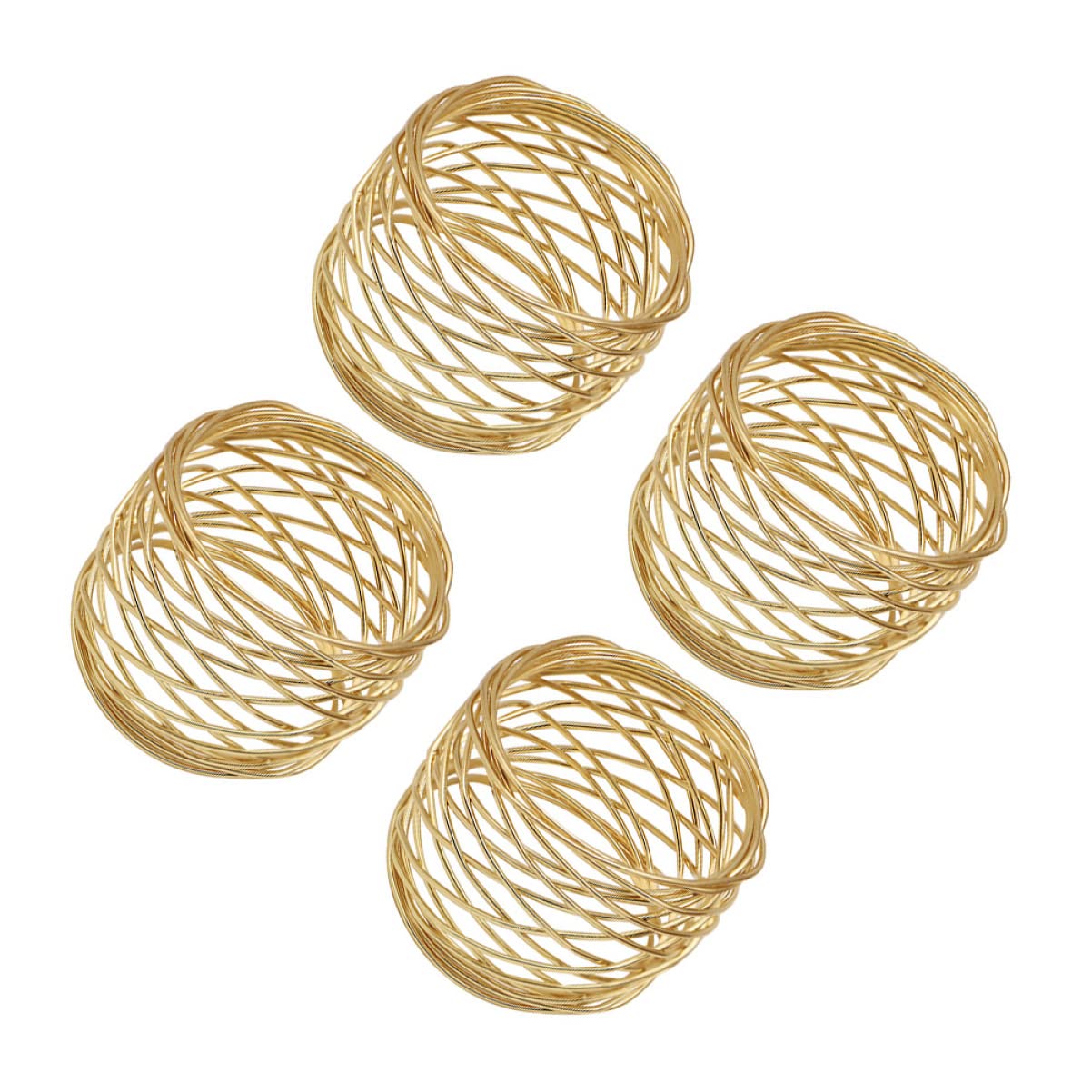 Zerodeko 12stücke Kreative Goldene Metall-serviettenringe Aus Draht Eleganter Tischdekoration Für Zuhause Hochzeiten Und Feierlichkeiten Langlebig Und Vielseitig Einsetzbar