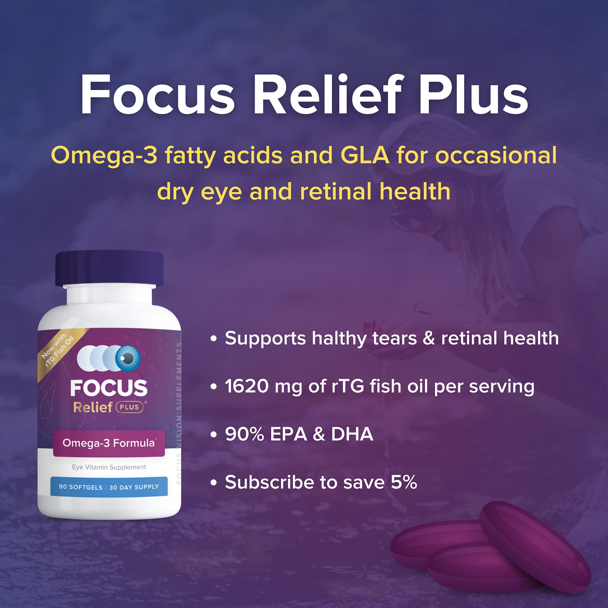 Buy Focus Relief Plus Dry Eye Formula (90 ct. 30 Day Supply) Dry Eye