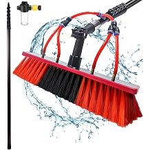 12.2m Karbon Fiber Teleskopik Kutup Pencere ve G ne  Paneli Temizleme Kiti 35cm Su Beslemeli F r al , Sabunluk, 20m Hortum,  at lar , Arabalar  Temizlemek i in  deal