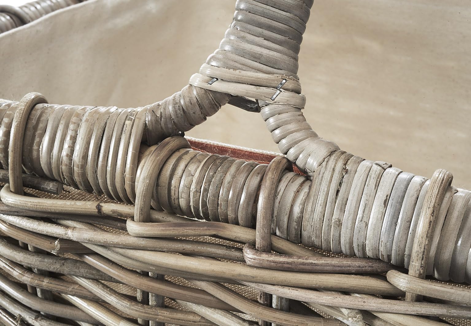 Kobolo Kaminholzkorb Holztragekorb Holzkorb 50x46x47 cm Grau