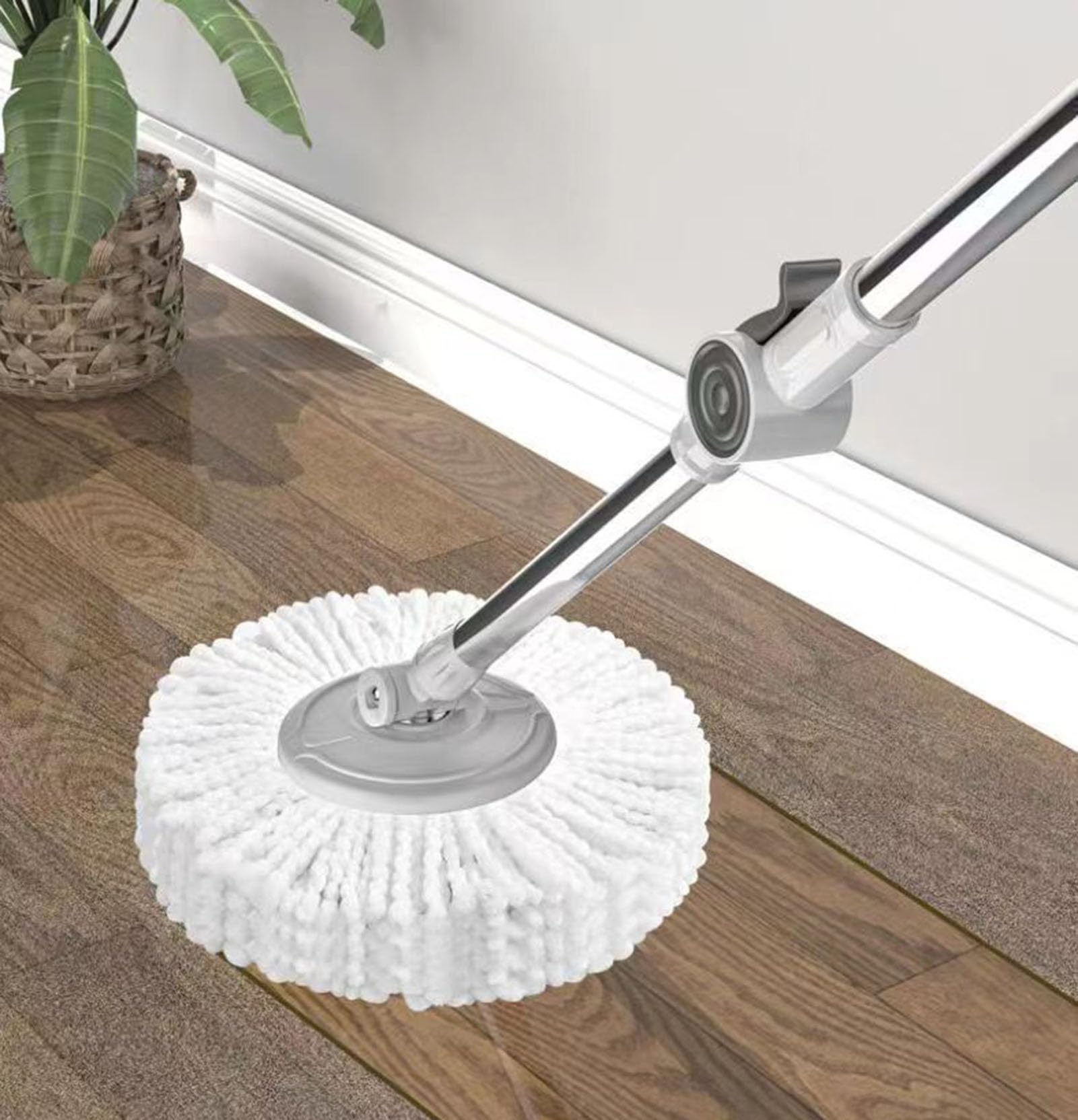 Sistema de limpieza Trapeador giratorio, trapeador y cubo con juego | Fregona giratoria pequeña, cantidades para limpieza de pisos, agua limpia y sucia separada, rotación de 360°