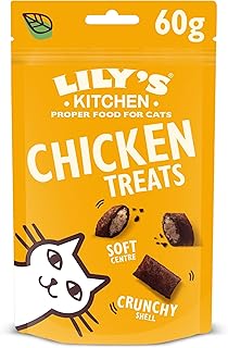 Lily's Kitchen Treats made with natural ingredients, pack for adult cats, the ultimate reward with chicken, grain-free formula, 10 x 60 g product image
