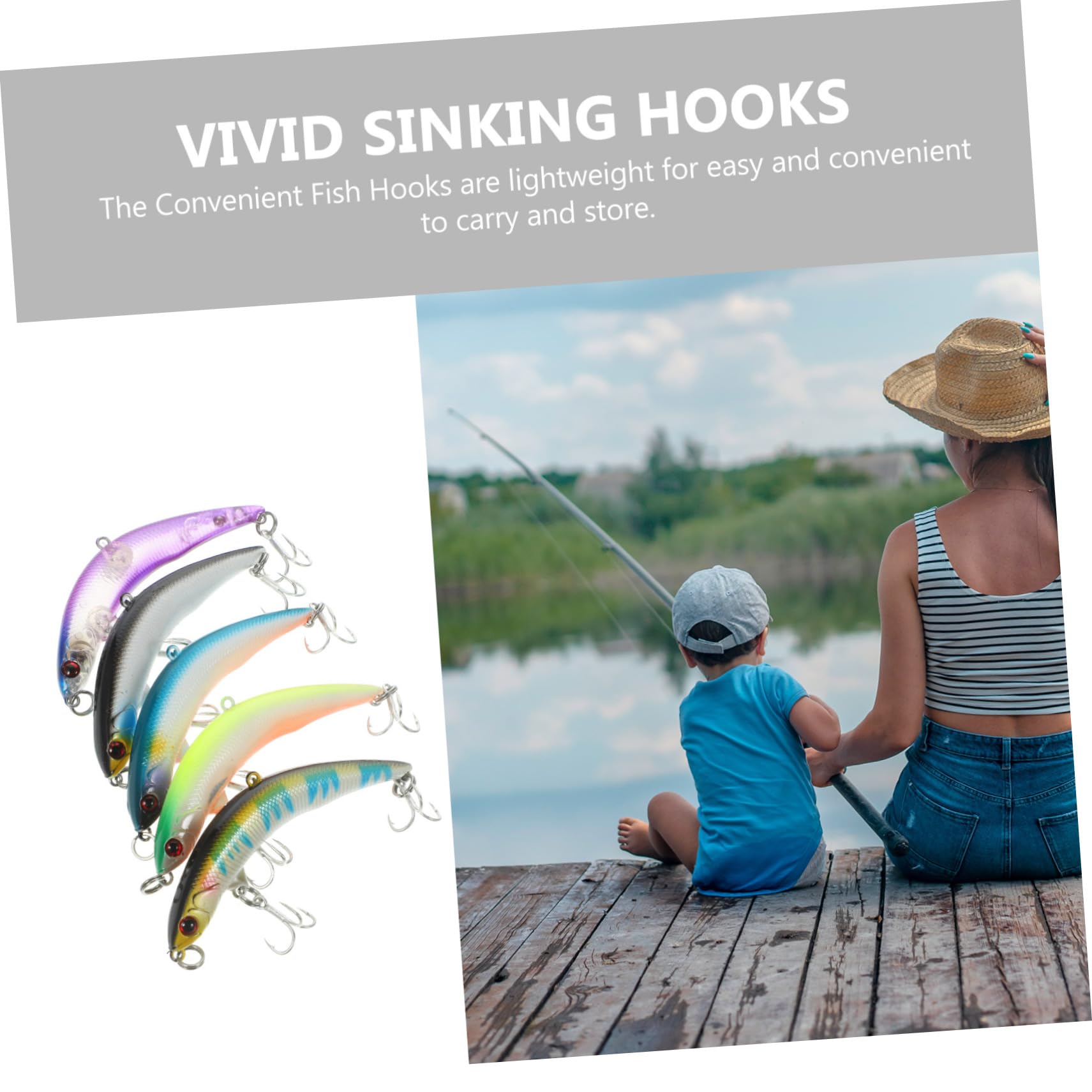 BESPORTBLE 25 Pièces Crochet d'appât Faux appâts Outil de pêche Vif hameçons Pratiques d'enfoncement Pratiques Extérieur Bar rayé Brancher leurre appât 4g pêche en mer