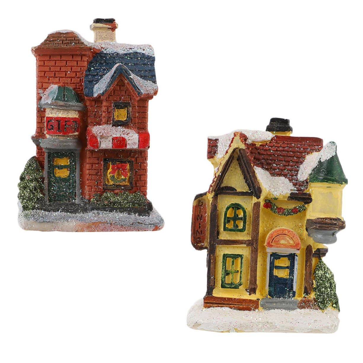 Garneck 2 Set Piccola Casa Luminosa Natale Ornamenti Decorazione Porta Bedroom Decoration Casette Natalizie Casa Natalizia Decorazioni Natalizie Accessorio Natalizio Resina 2 Pezzi * 2
