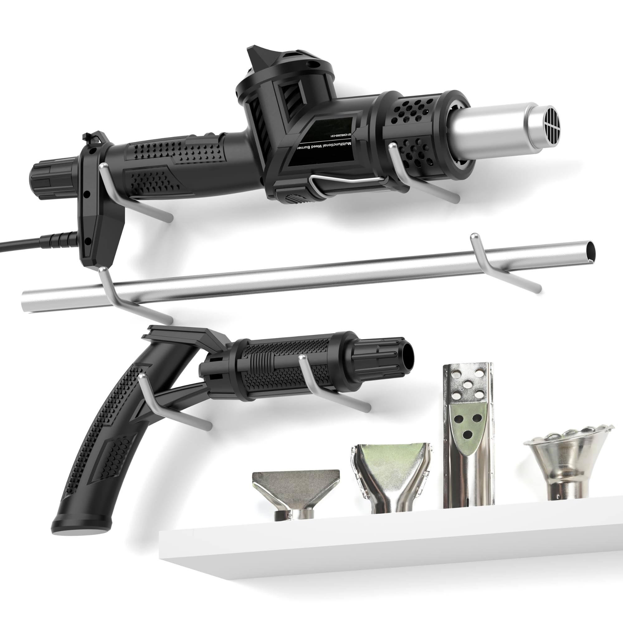 175 F -1200 F Electric Weed Burner with 5 Nozzles 1500W 3 in 1 Hot Air Gun Heat