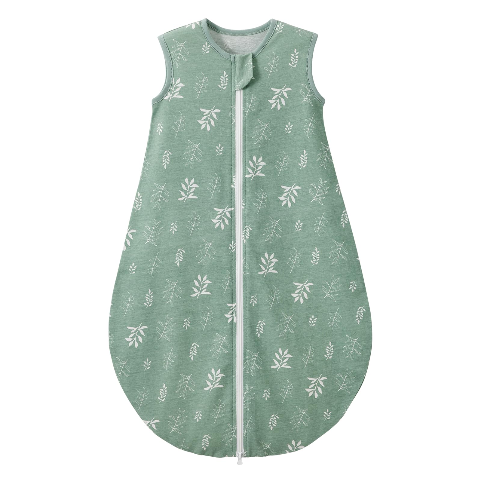 Duomiaomiao Baby Sleeping Bag 0.5 TOG Summer Sleeping Bag, 100% Cotton Baby Sleep Sack 18-36 Months Unseix Baby Wearable Blanket Newborn, Green