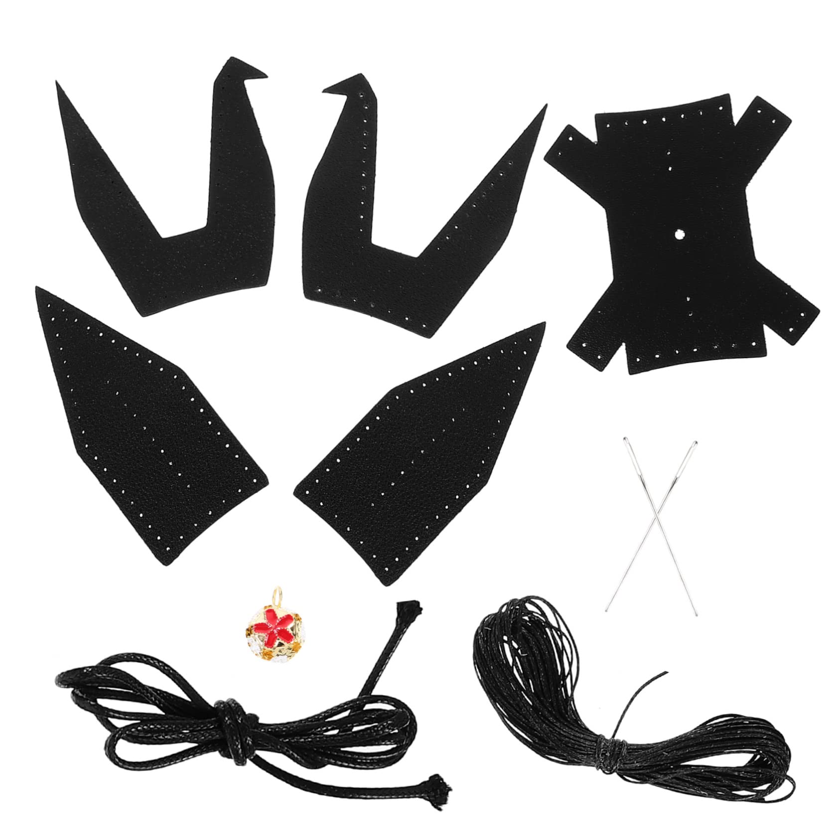 TEHAUX 5ensembles Pendentif Cuir Origami Kit Pour Voiture Ensemble De Matériaux Pour Création De Crane Cuir Décoration Unique Et Facile à Réaliser Pour Amateurs De Couture