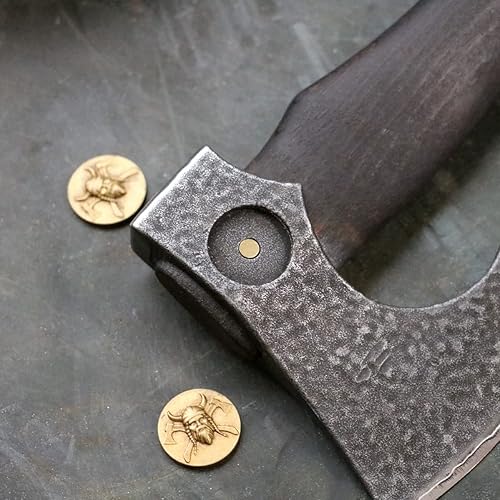 Miniatura 5 de Hachas ligeras de 12 pulgadas para acampar al aire libre para división de madera y leña, hacha de mano multiusos con funda